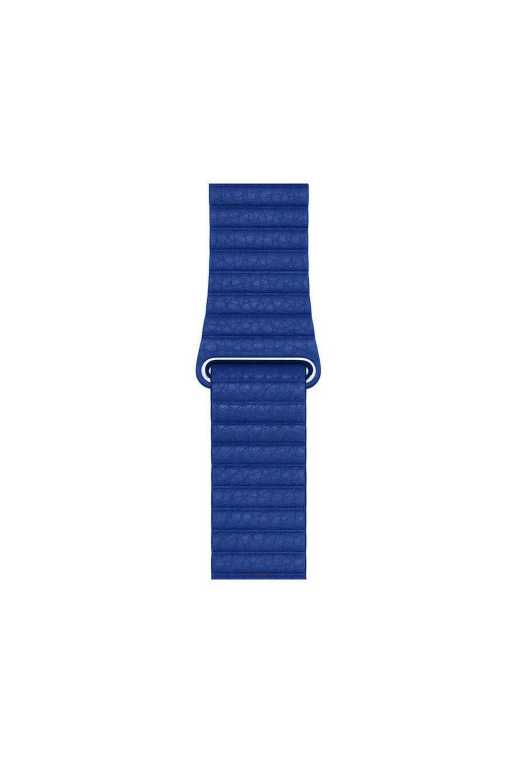 Watch Ultra 49mm Kordon Uyumlu KRD-09 Deri Lop Strap Kayış CLO- Mavi