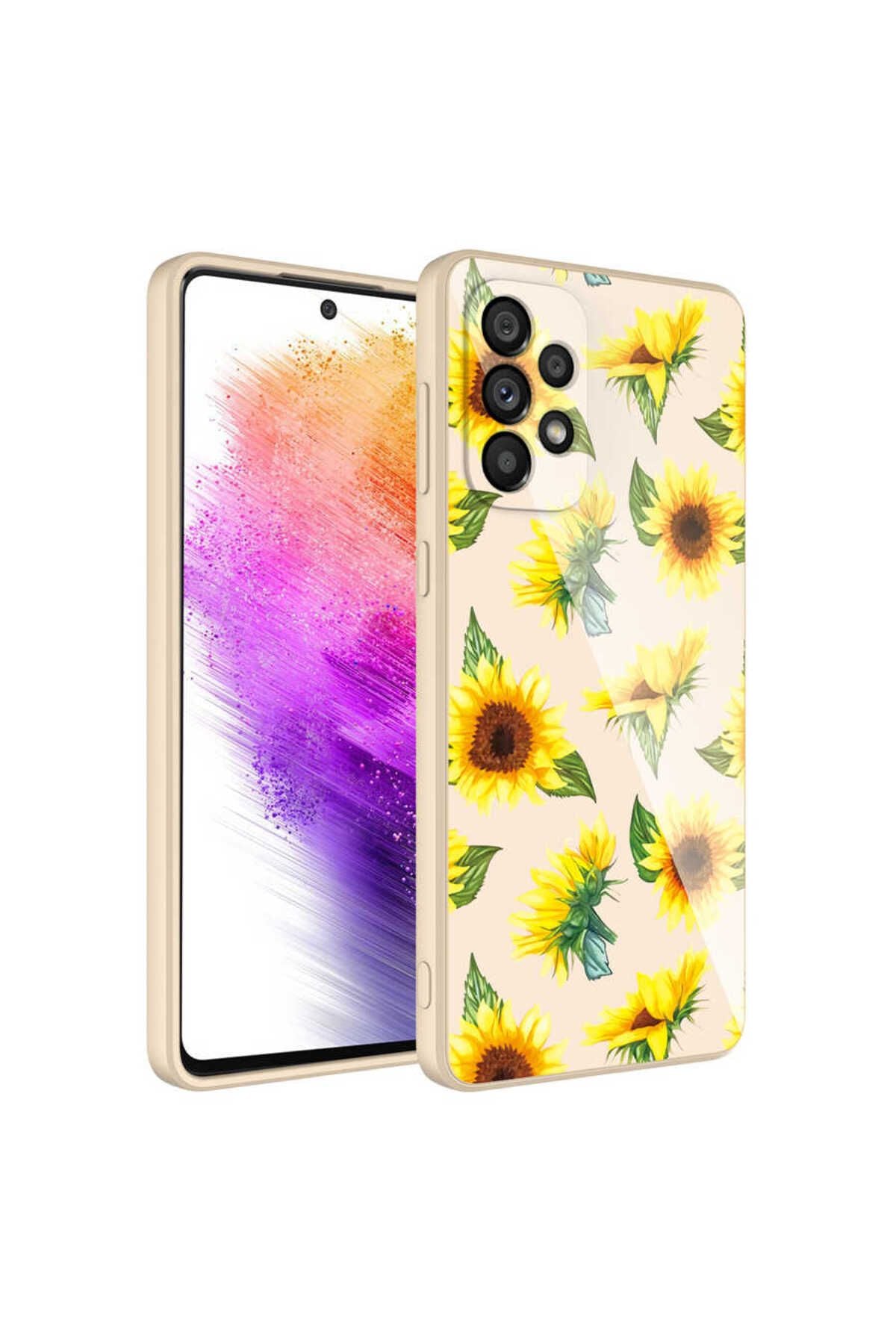 Galaxy A13 4G Kılıf Kamera Korumalı Desenli Sert Silikon Zore Epoksi Kapak - NO3