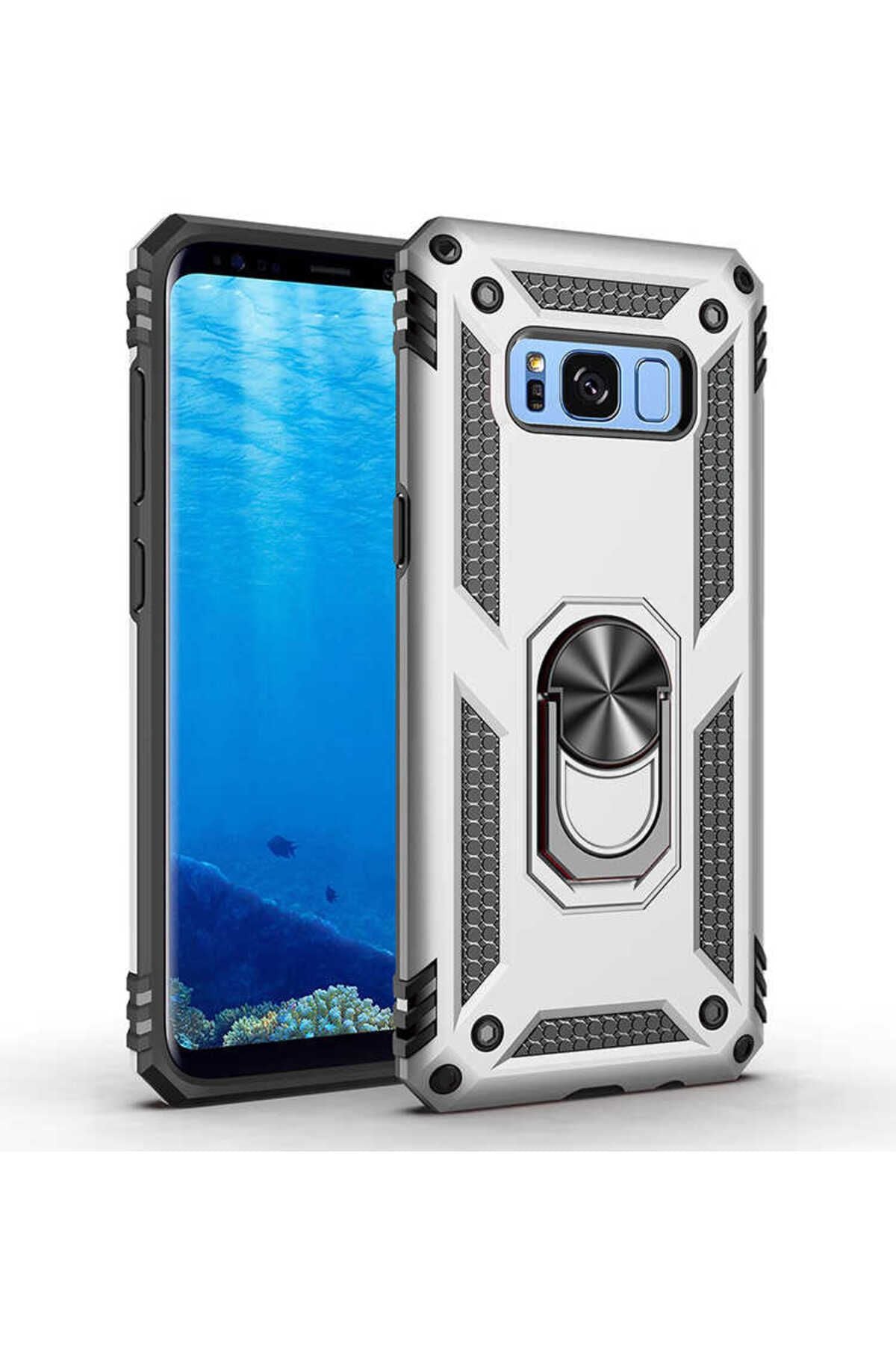 Galaxy S8 Kılıf Zore Vega Kapak - Gri