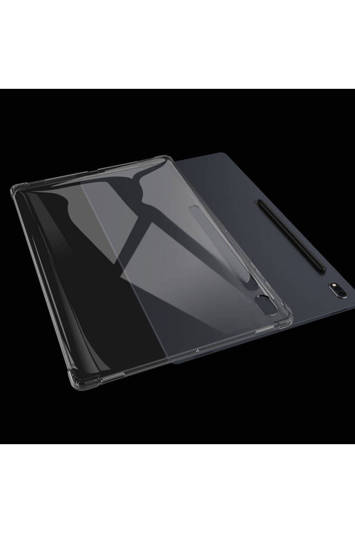 Galaxy Tab S8 Plus Kılıf  Uyumlu Zore Tablet Nitro Anti Shock Silikon Kapak-Renksiz