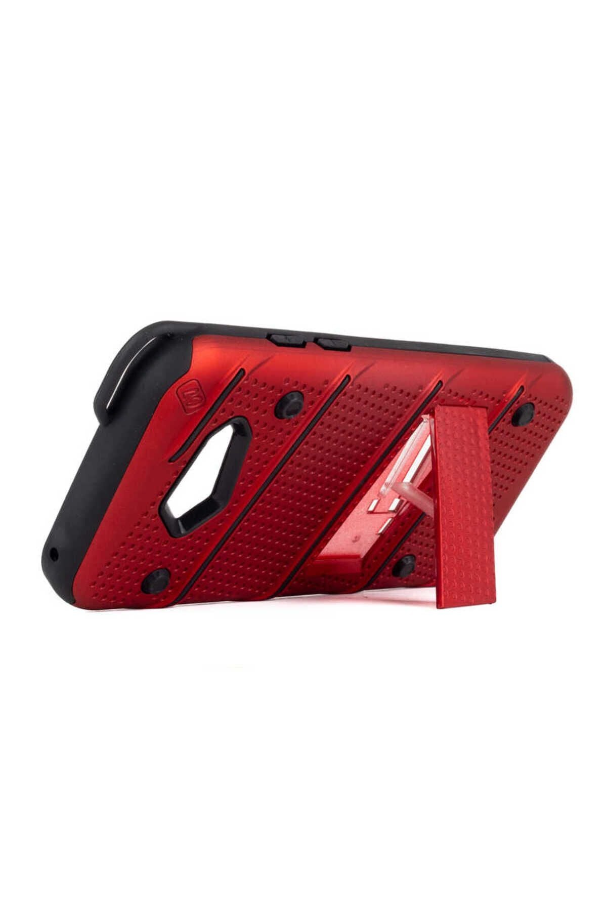 iPhone X Kılıf Zore İron Kapak - Kırmızı