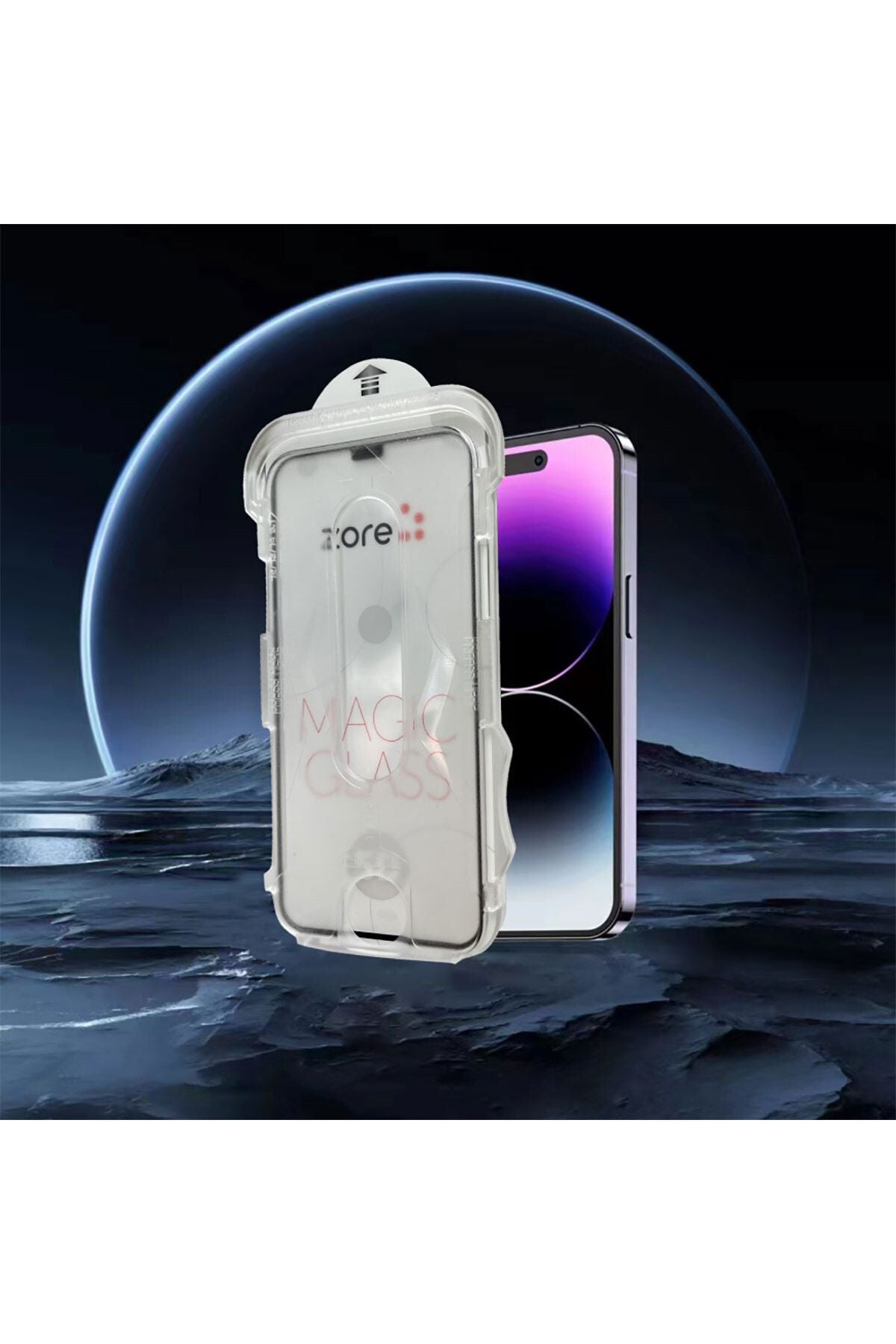 iPhone X Uyumlu Zore Kolay Uygulama Aparatlı 5D Magic Glass Cam Ekran Koruyucu