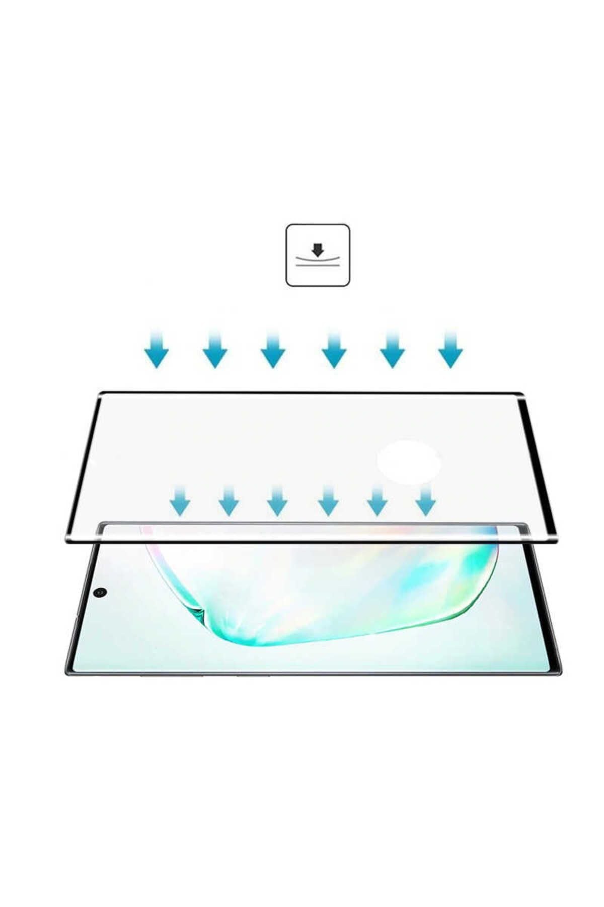 Galaxy Note 10 Uyumlu Zore Kavisli Full Yapışkanlı Cam Ekran Koruyucu