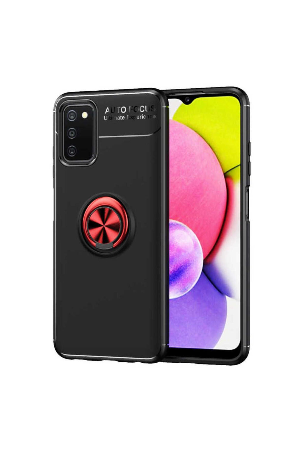 Galaxy A03s Kılıf Zore Ravel Silikon Kapak - Siyah-Rose Gold