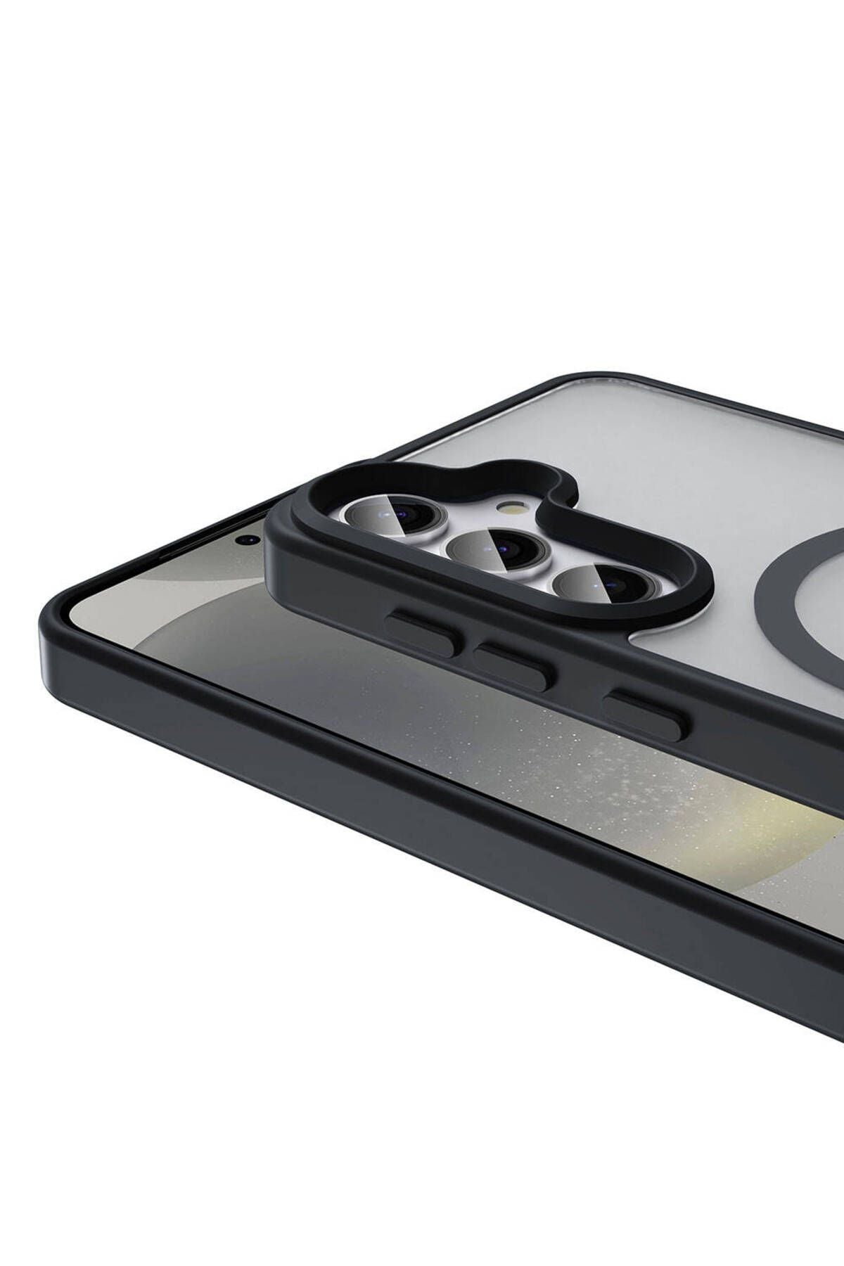 Galaxy S24 Plus Kılıf Magsafe Şarj Özellikli Mat Arka Yüzey Zore Sio Kapak-Koyu Mor