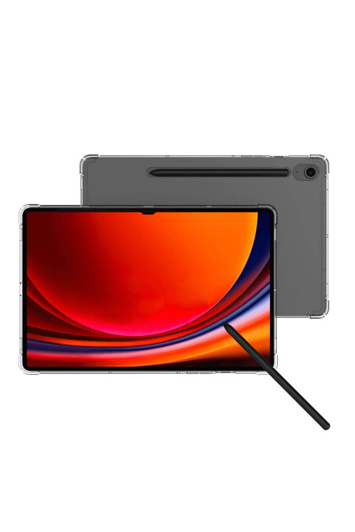 Galaxy Tab S9 FE Kılıf Zore Tablet Nitro Anti Shock Silikon Kapak - Renksiz