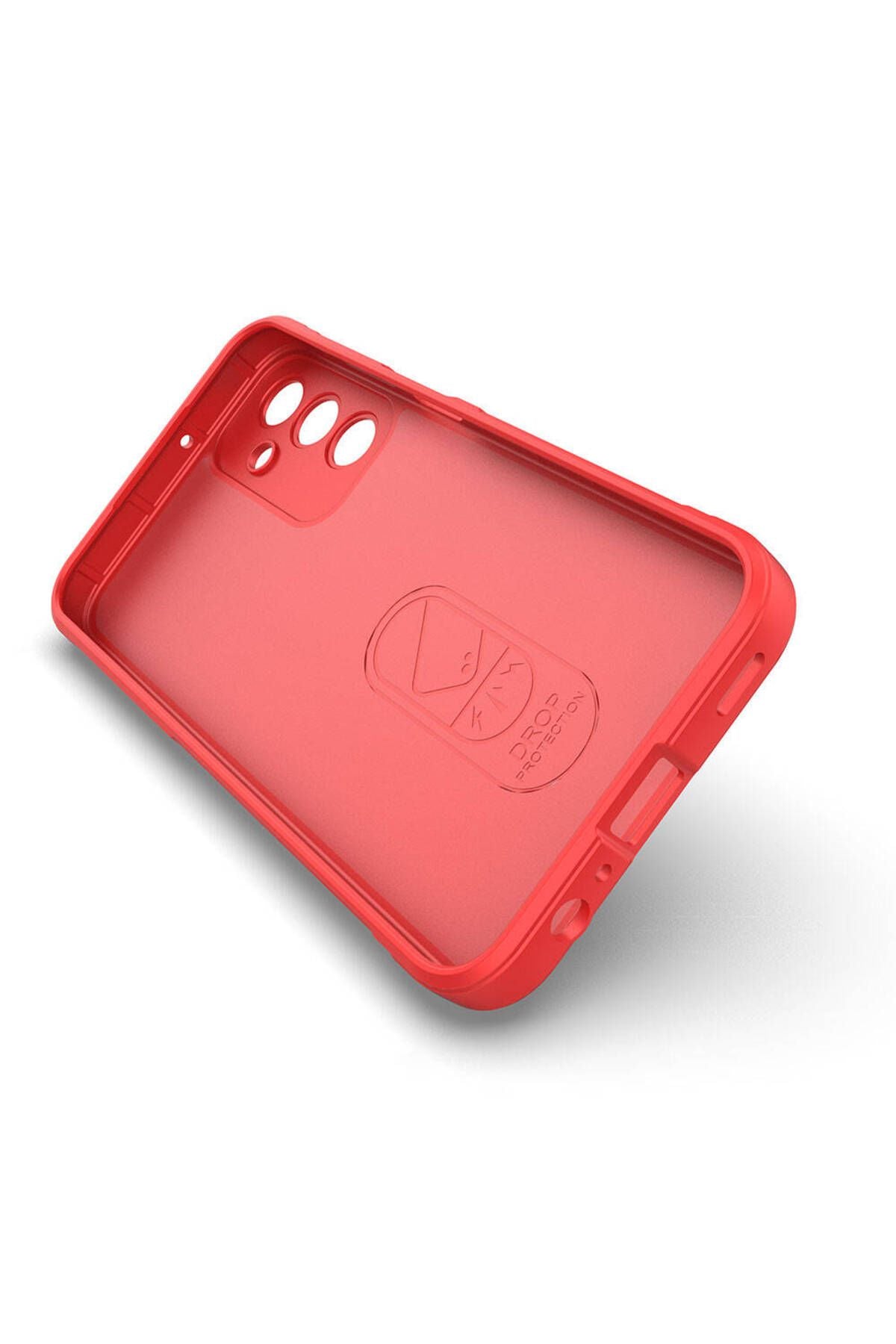 Galaxy A15 Kılıf Esnek TPU Oyuklu Arka Yüzey Tasarımlı Zore Etnik Silikon Kapak - Kırmızı