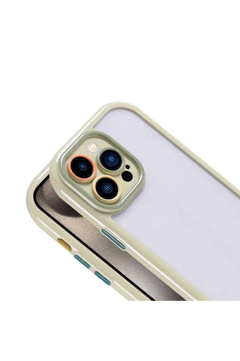 iPhone 15 Pro Max Kılıf Kamera Korumalı Renkli Kenar ve Çerçeve Tasarımlı Zore Vitamin Kapak-Mürdüm