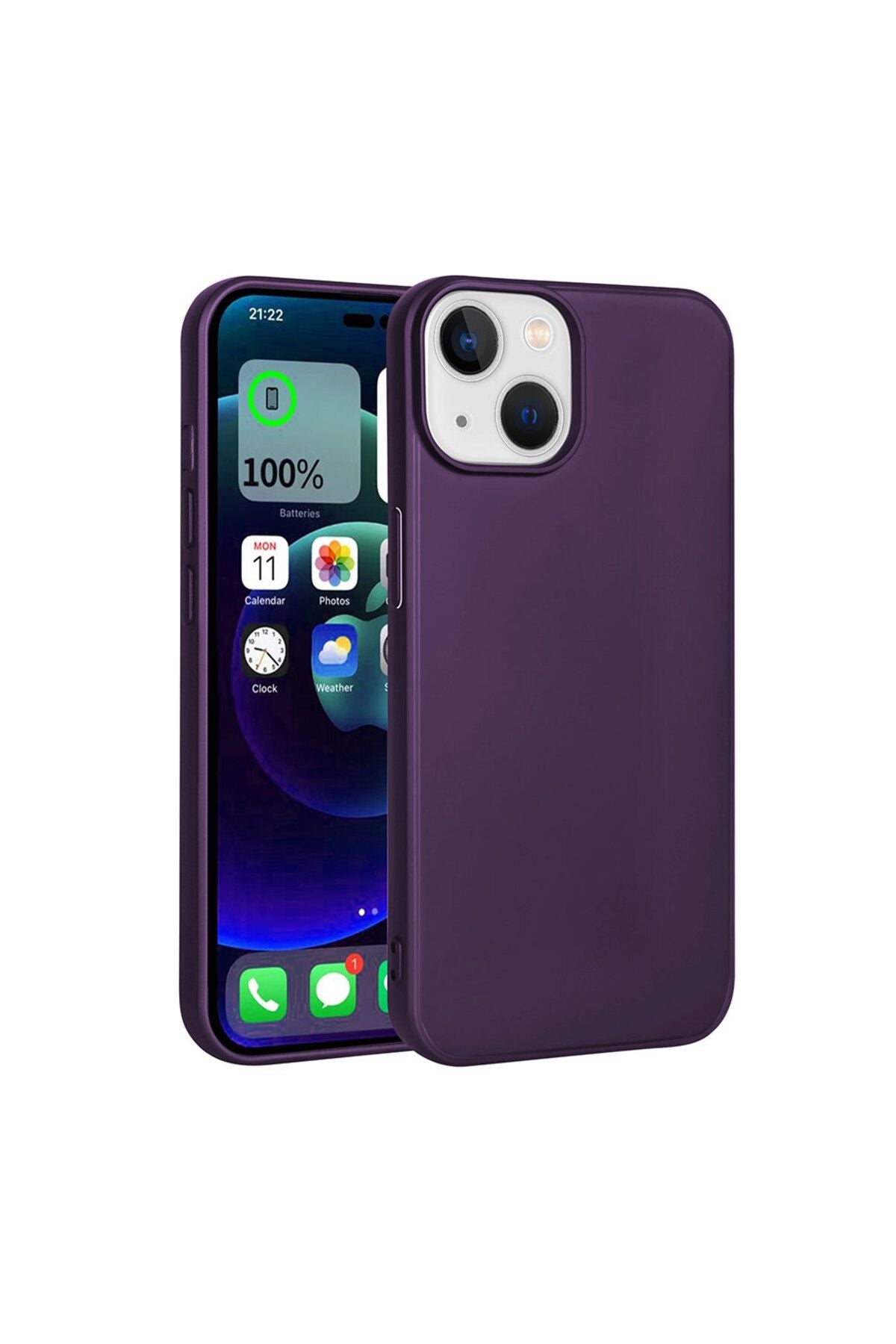 iPhone 15 Uyumlu Zore Premier Silikon Kılıf-Derin Mor