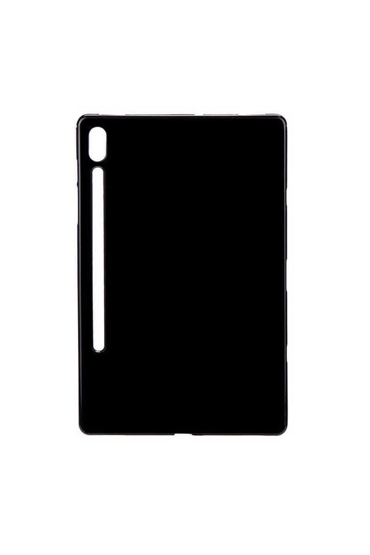 Galaxy Tab S6 T860 Kılıf  Uyumlu Zore Tablet Süper Silikon Kapak-Siyah