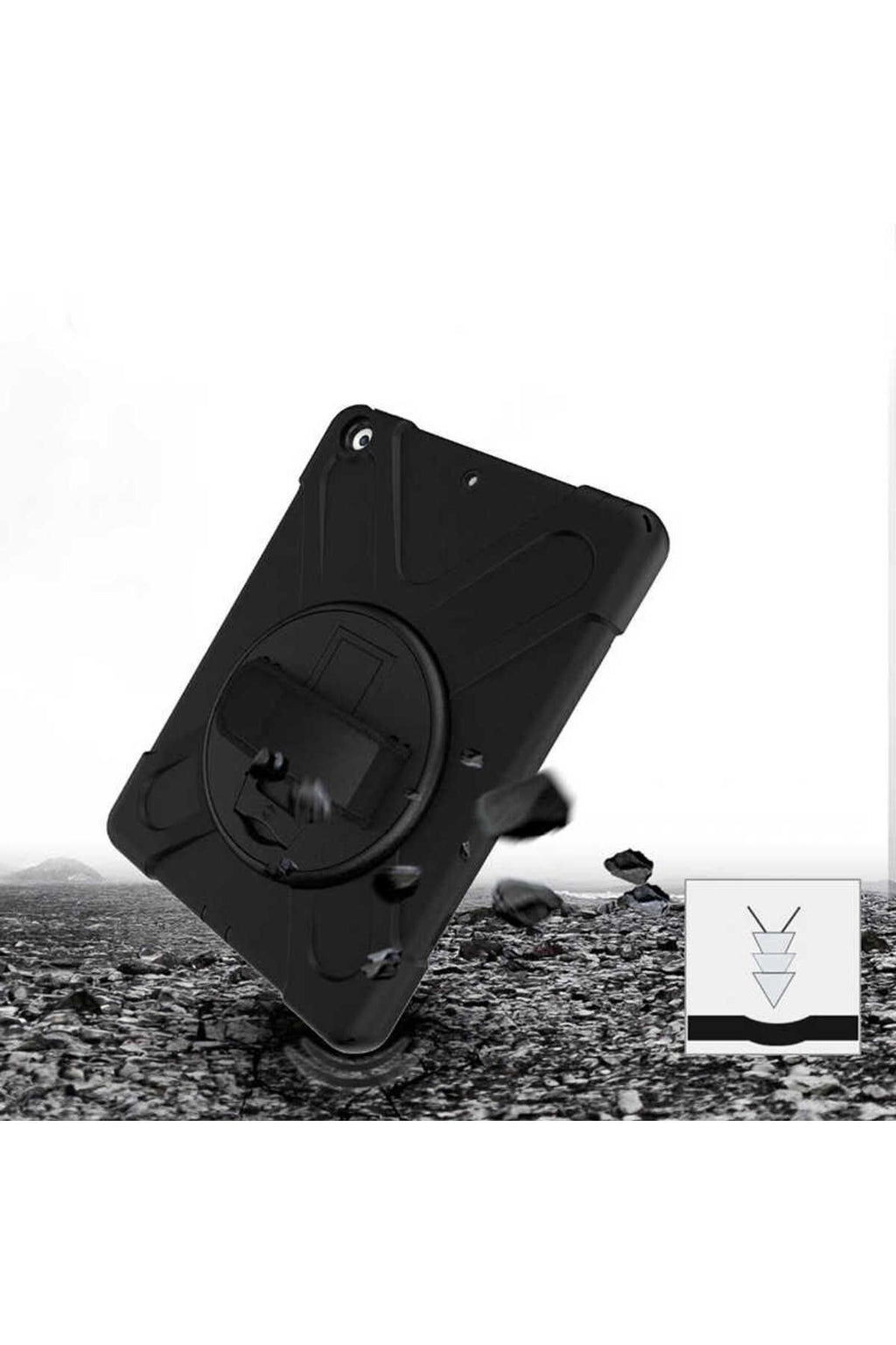 iPad 10.2 2021 (9.Nesil) Zore Defender Tablet Silikon - Siyah