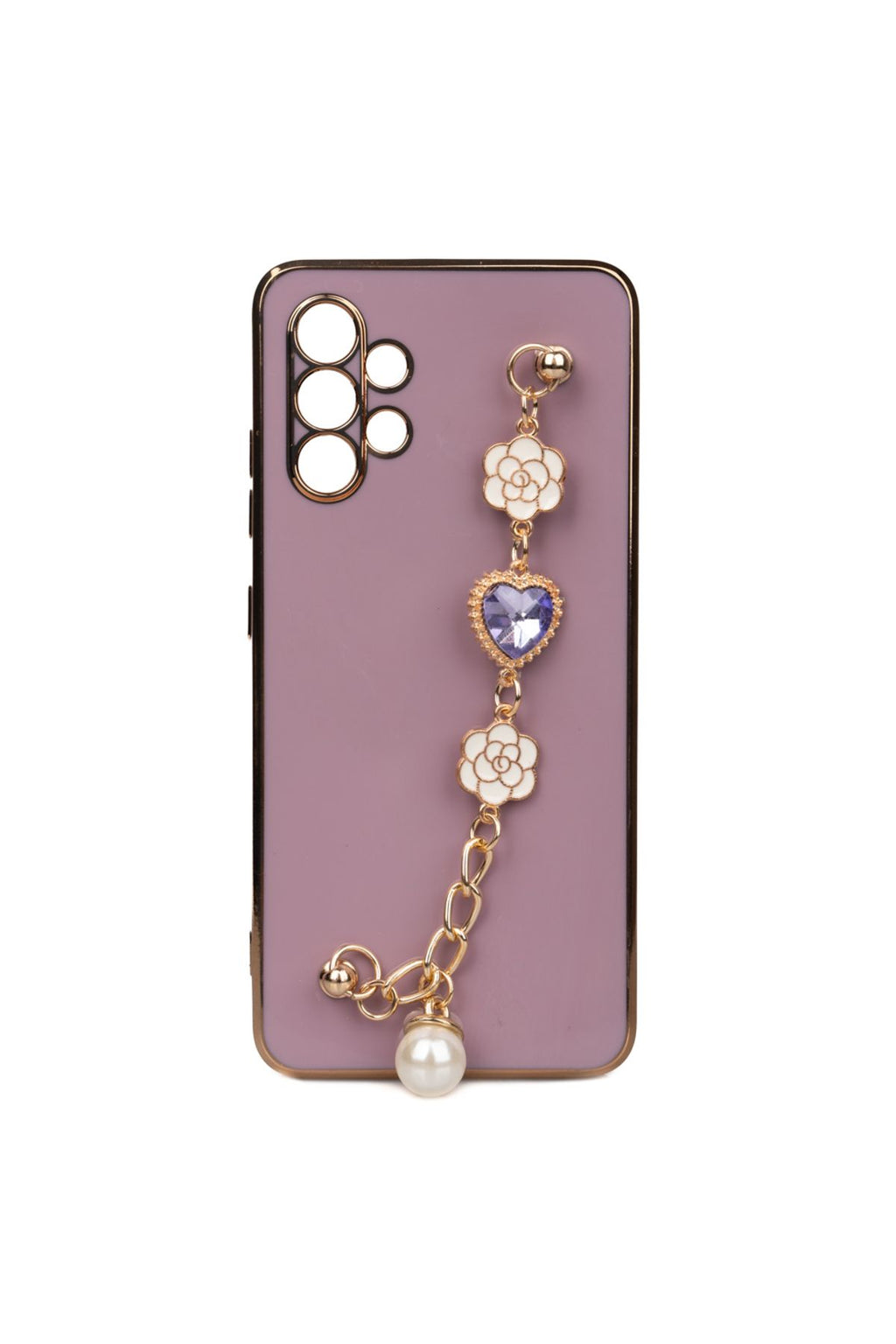 Galaxy A32 4G Kılıf El Tutamaçlı Kamera Korumalı Zore Taka Silikon Kapak - Beyaz