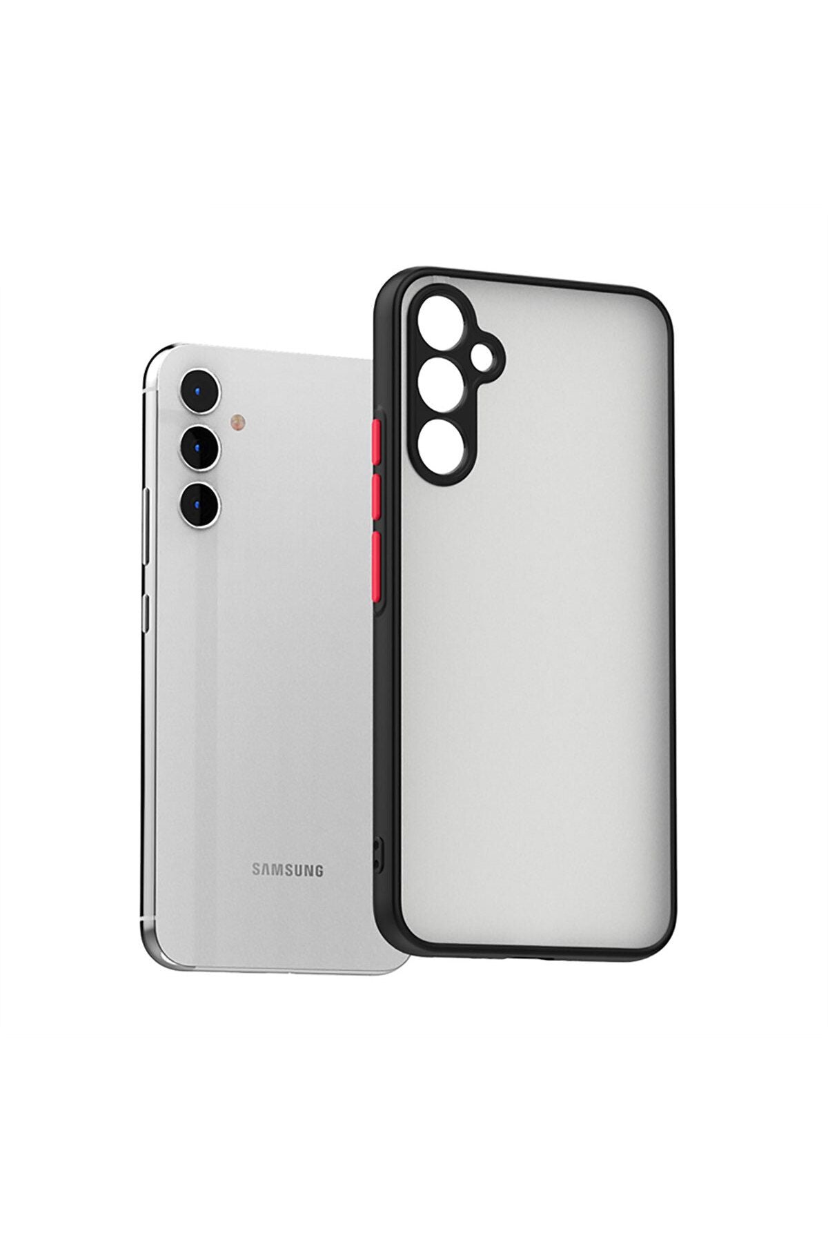 Galaxy A14 Kılıf AKAV Hux Kapak - Siyah