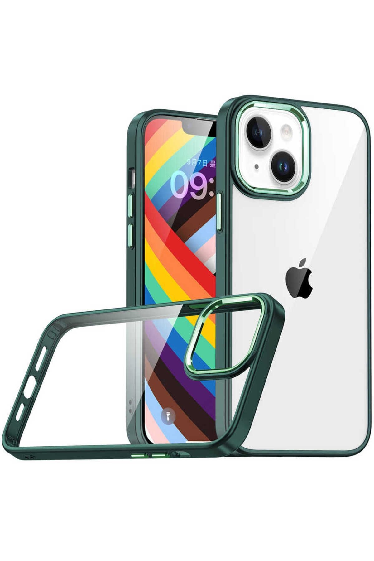 iPhone 14 Uyumlu Zore Flora Kılıf-Yeşil