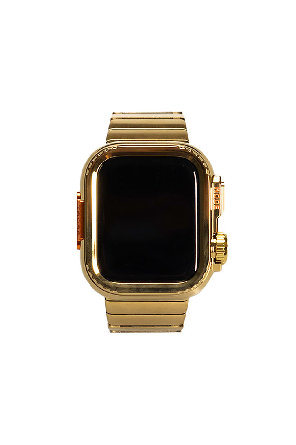 Watch 44mm Uyumlu Zore KRD-126 Sert Kasa Koruyuculu Metal Kordon-Rose Gold