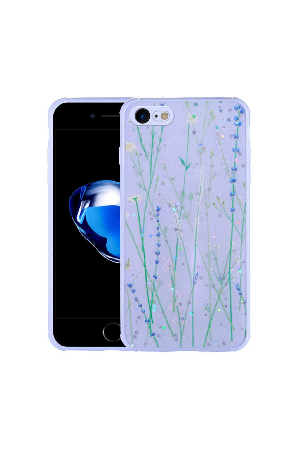 iPhone SE 2020 Kılıf Simli Desenli Kamera Korumalı Parlak Zore Popy Kapak - Dallar