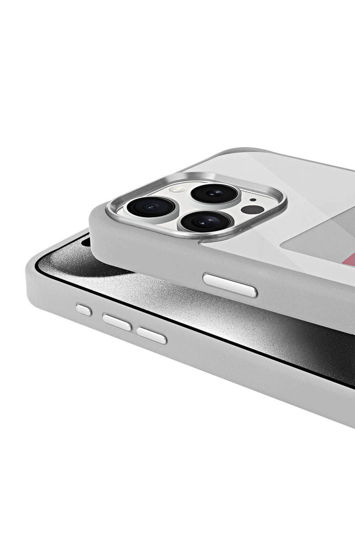 iPhone 15 Pro Max Kılıf Ekranı Yansıtan Zore Akıllı NFC Kapak - Gri