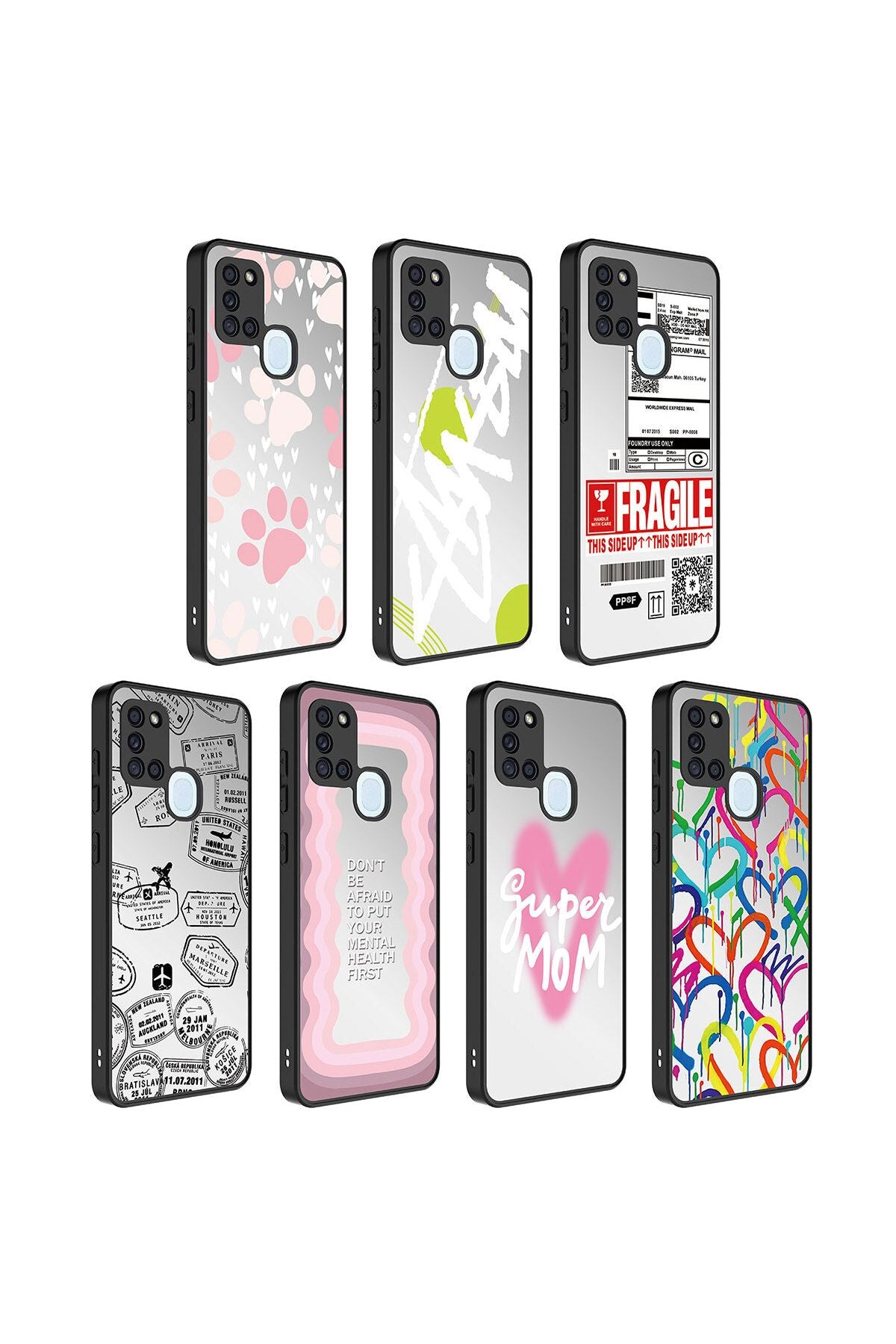 Galaxy A21S Kılıf Aynalı Desenli Kamera Korumalı Parlak Zore Mirror Kapak - Ayna