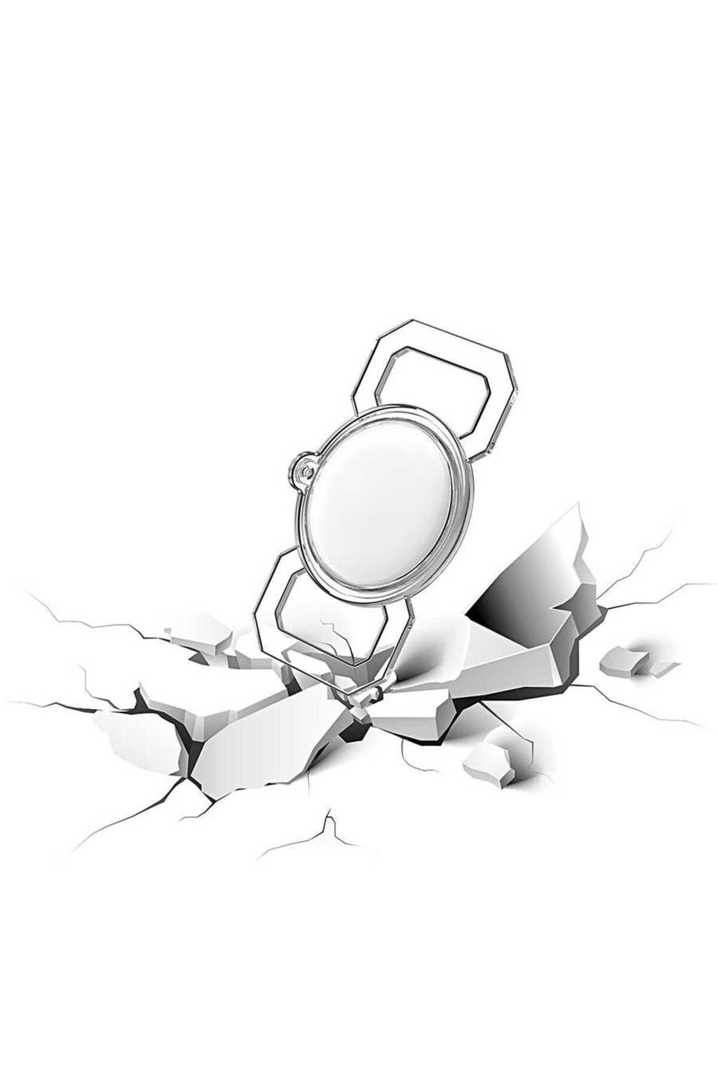 Airtag 06 Uyumlu Silikon Anahtarlık-Renksiz