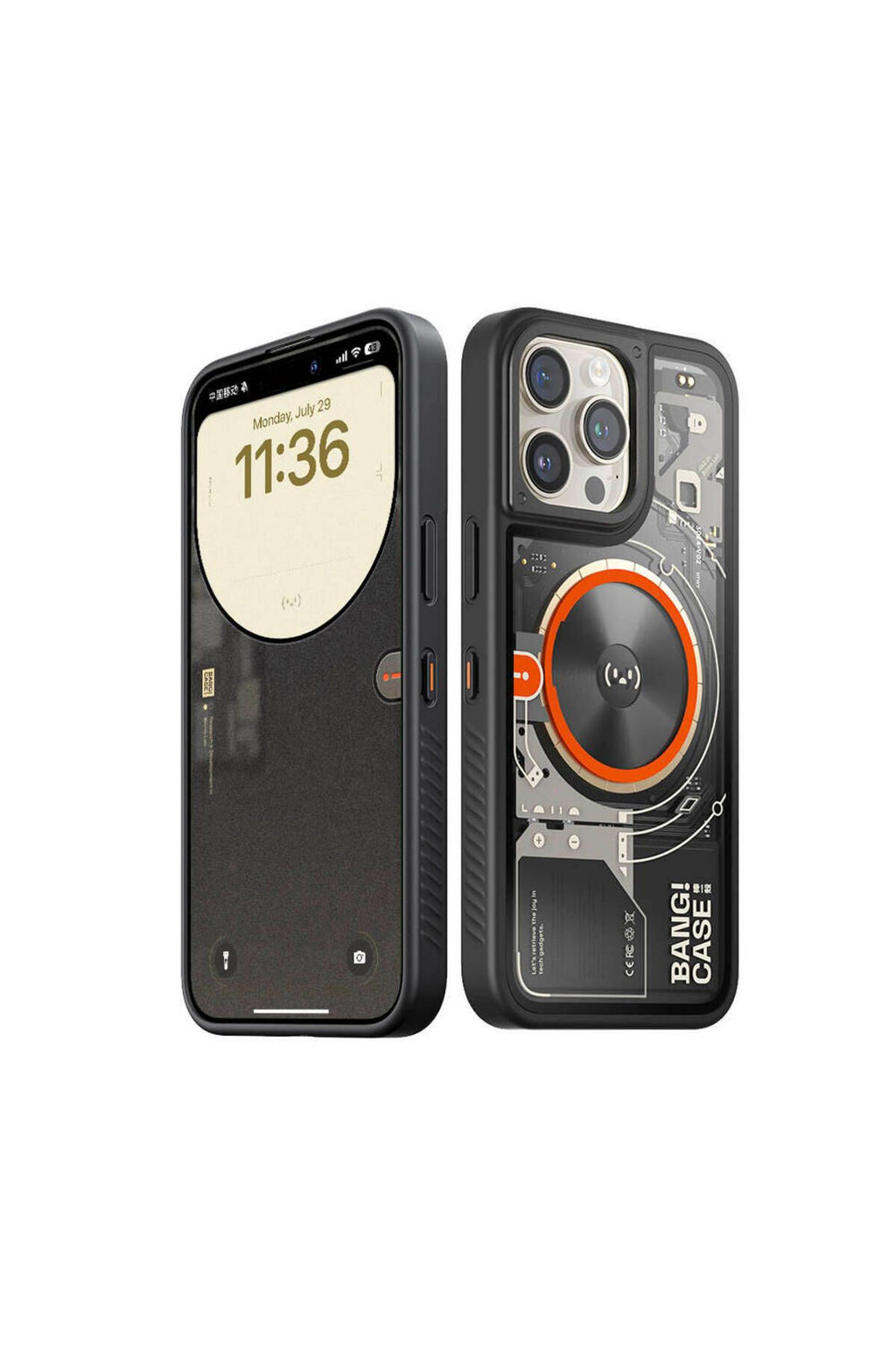 iPhone 15 Pro Kılıf Özelleştirilebilir 3 Fonksiyonlu Bluetooth Bağlantılı Bitmo Lab Bangcase Akıllı