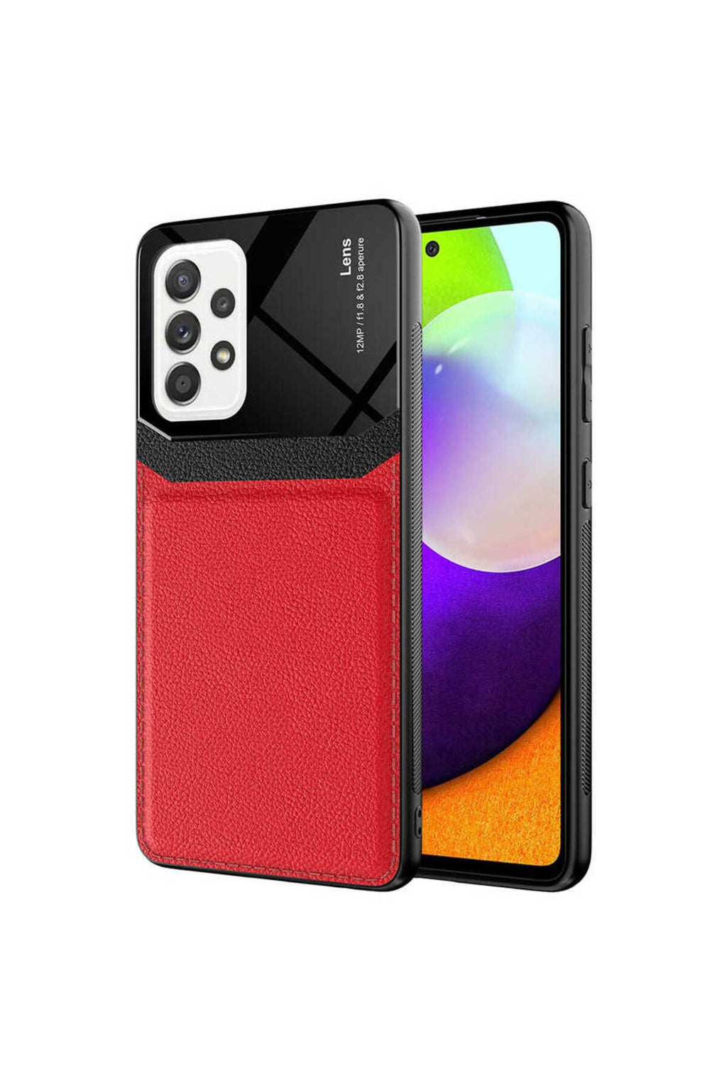 Galaxy A52 Kılıf Zore Emiks Kapak-Kırmızı