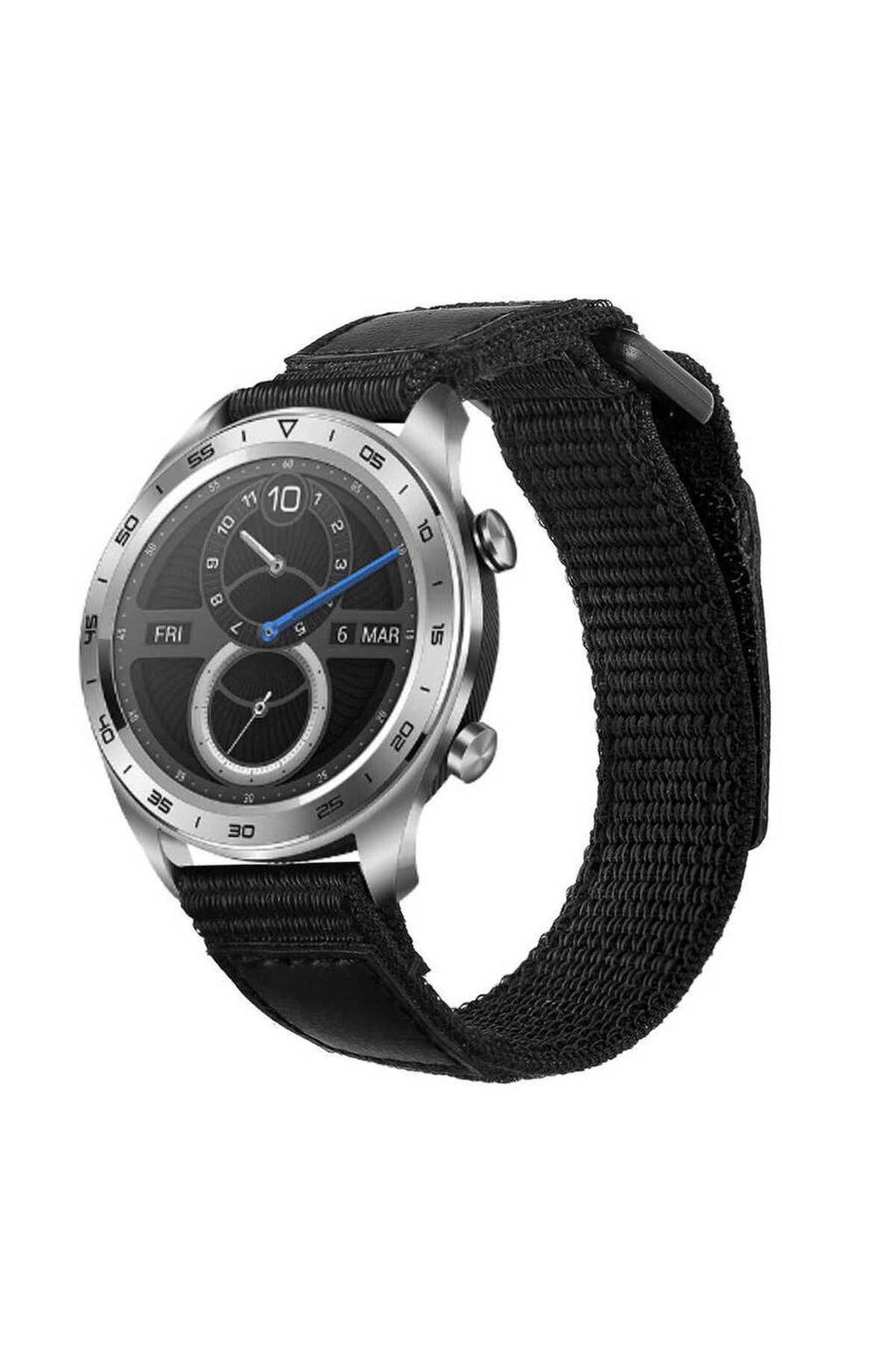 Galaxy Watch 42mm (20mm) Magic Nylon Zore Kordon-Siyah