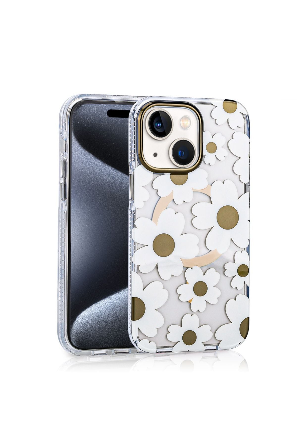 iPhone 15 Uyumlu Kılıf Magsafe Şarj Özellikli Zore Papat Kapak-Kahverengi