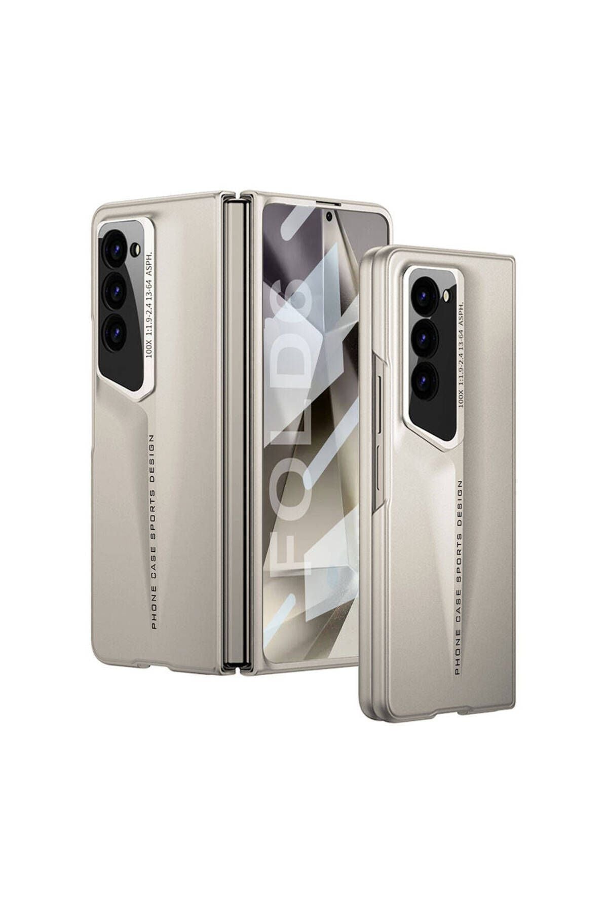 Galaxy Z Fold 6 Kılıf Ultra İnce Kamera Korumalı Sert Rubber Zore Procase Kapak-Titanyum-Gri