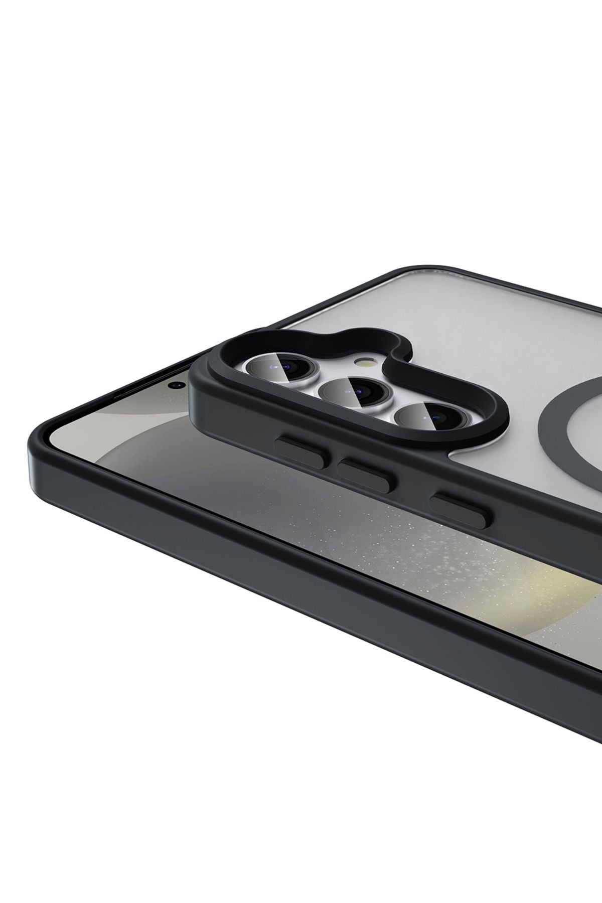 Galaxy S24 FE Kılıf Magsafe Şarj Özellikli Mat Arka Yüzey Zore Sio Kapak - Lacivert