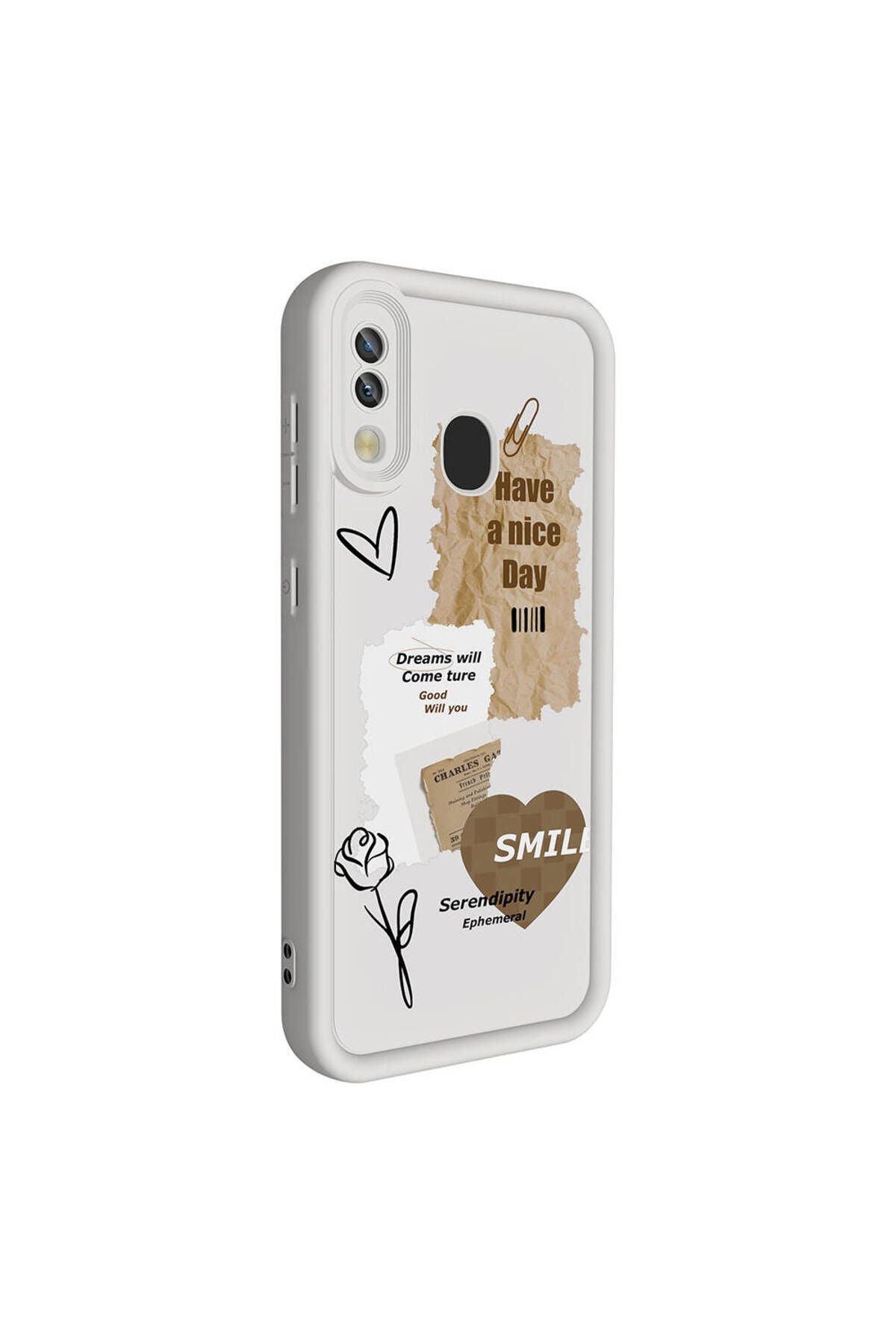 Galaxy A30 Kılıf Kamera Korumalı Baskılı Arka Yüzey Zore Klas Kapak - Siyah