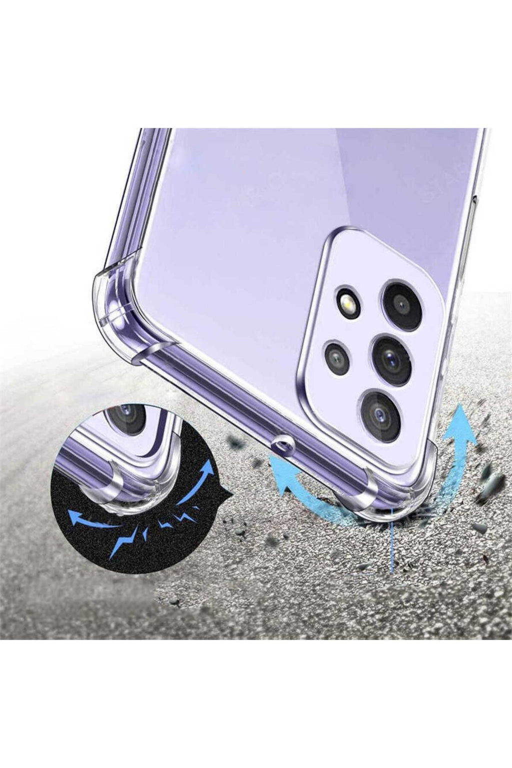 Galaxy A23 Kılıf Zore Kamera Korumalı Nitro Anti Shock Silikon - Renksiz