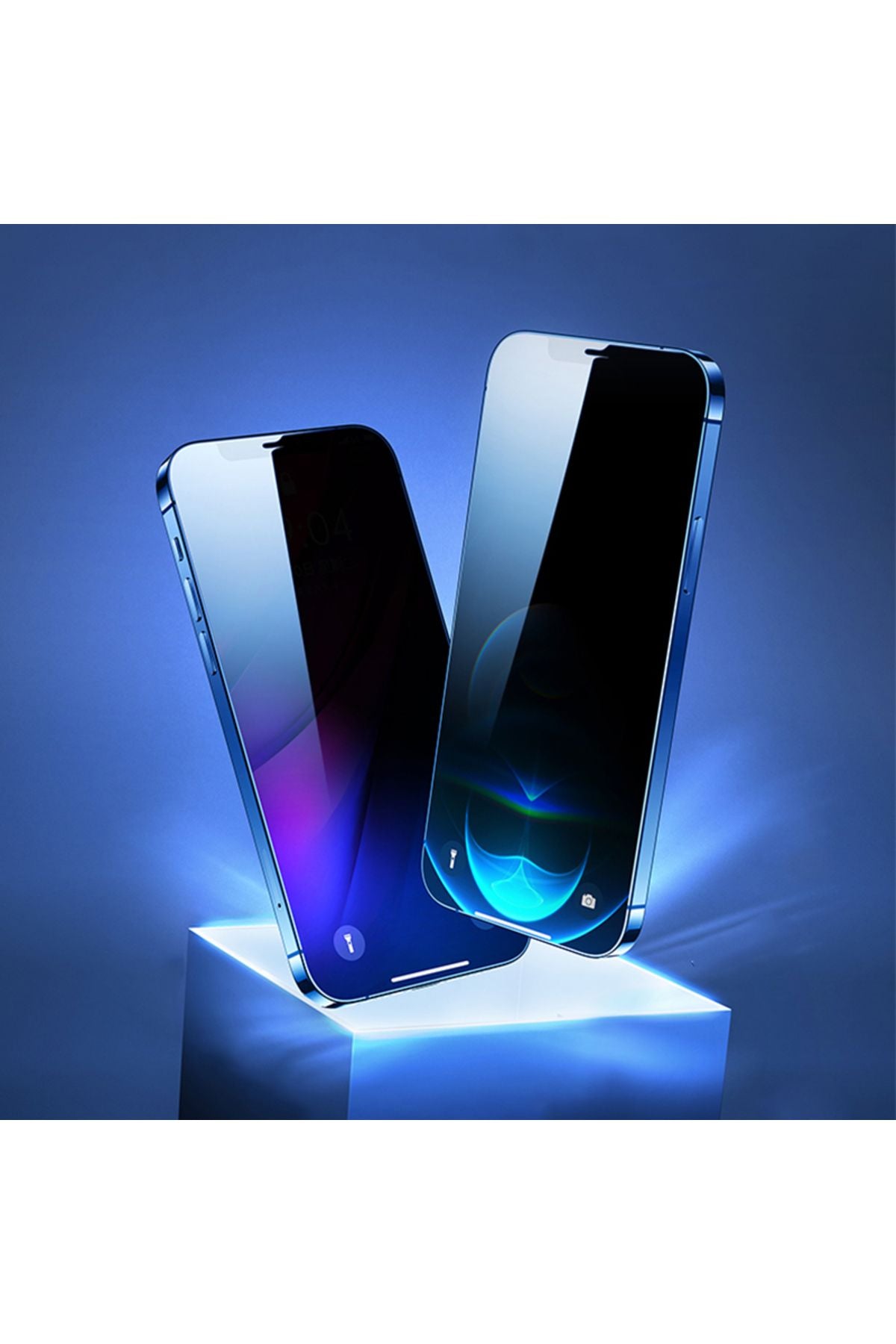 iPhone X Zore Kolay Uygulama Aparatlı 5D Magic Privacy Glass Hayalet Cam Ekran Koruyucu