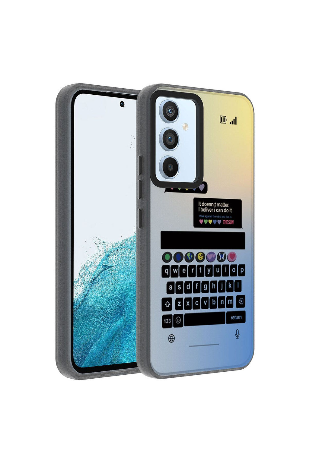 Galaxy A54 Kılıf Desenli Zore Dragon Sert Kapak - Klavye