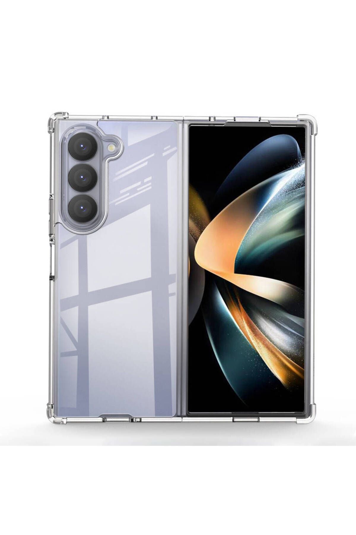 Galaxy Z Fold 6 Kılıf Zore Nitro Anti Shock Silikon - Şeffaf