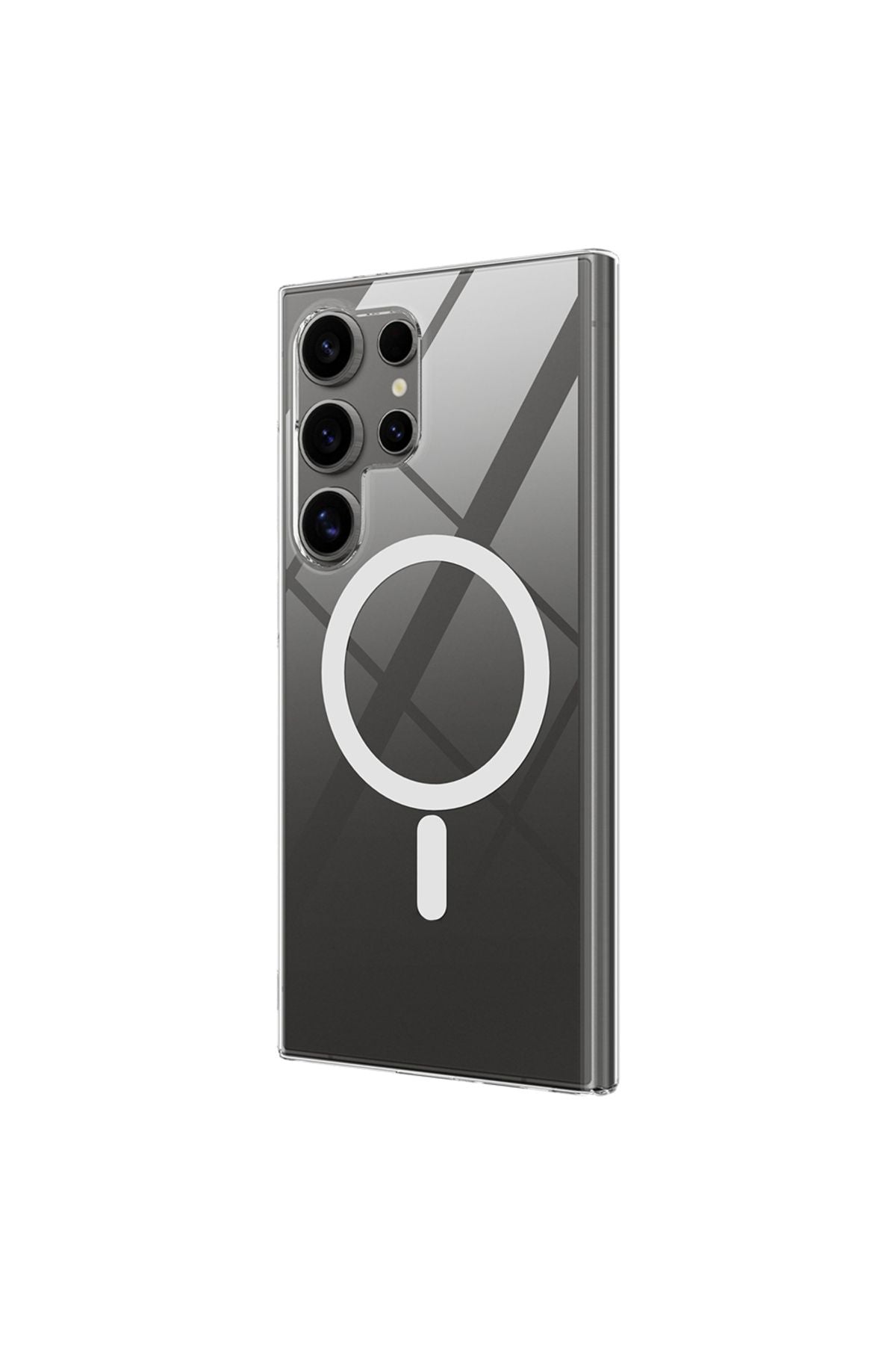 Galaxy S25 Ultra Uyumlu Kılıf Kamera Korumalı Magsafe Sert PC Zore Porto Kapak-Şeffaf