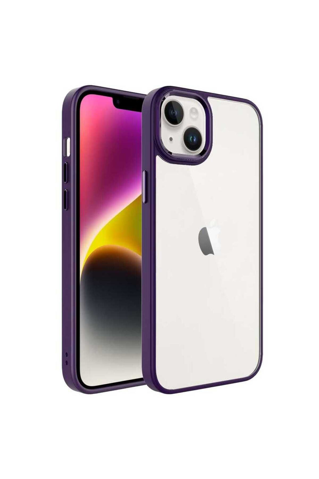 iPhone 14 Uyumlu Zore Krom Kılıf-Derin Mor