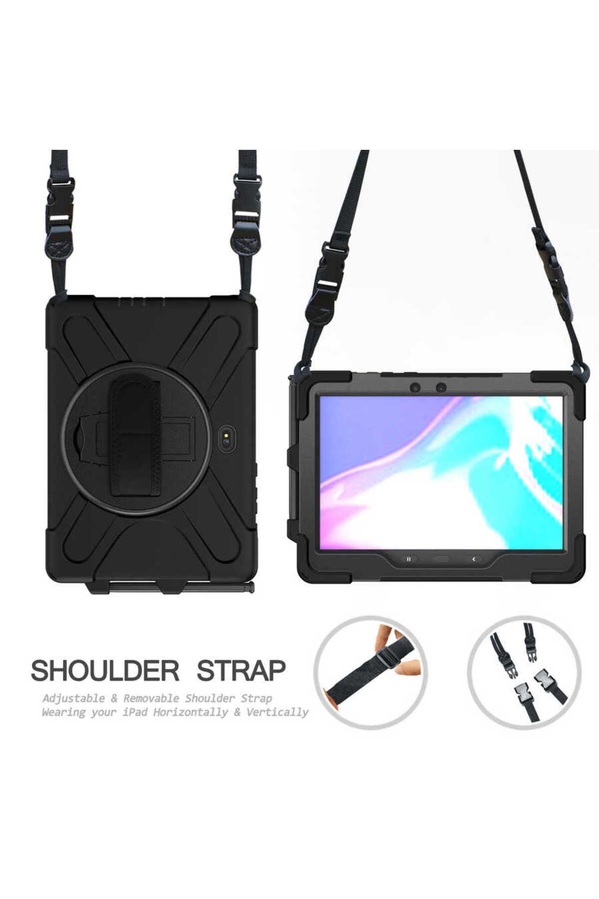 Galaxy Tab Active Pro T547 Zore Defender Tablet Silikon - Siyah