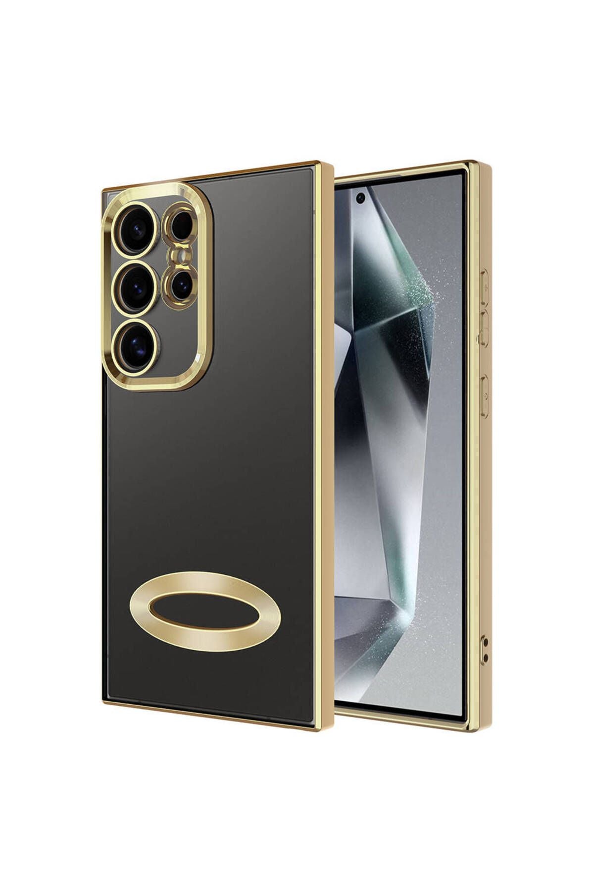 Galaxy S24 Ultra Kılıf Kamera Korumalı Logo Gösteren Zore Omega Kapak - Sierra Mavi