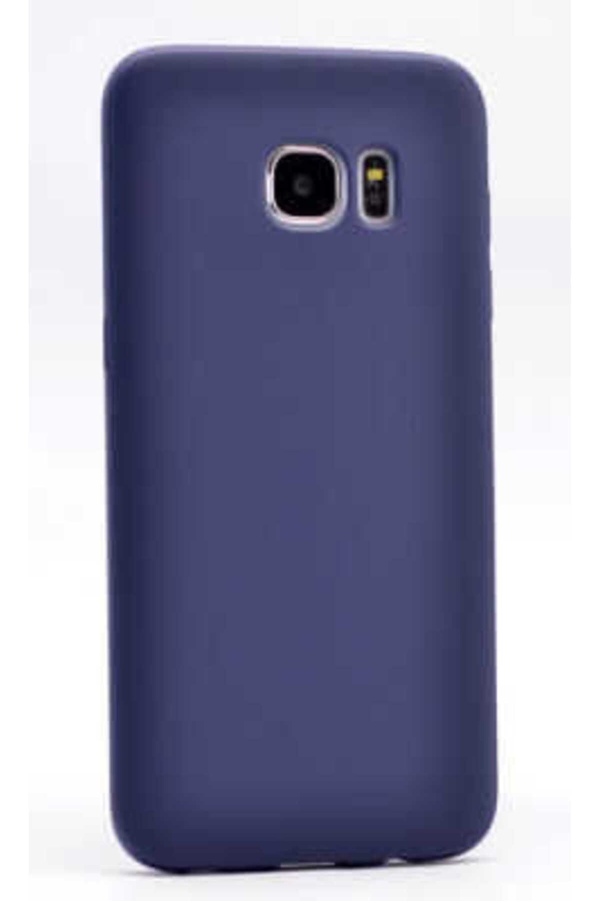 Galaxy S6 Edge Kılıf Zore Premier Silikon Kapak - Saks Mavi