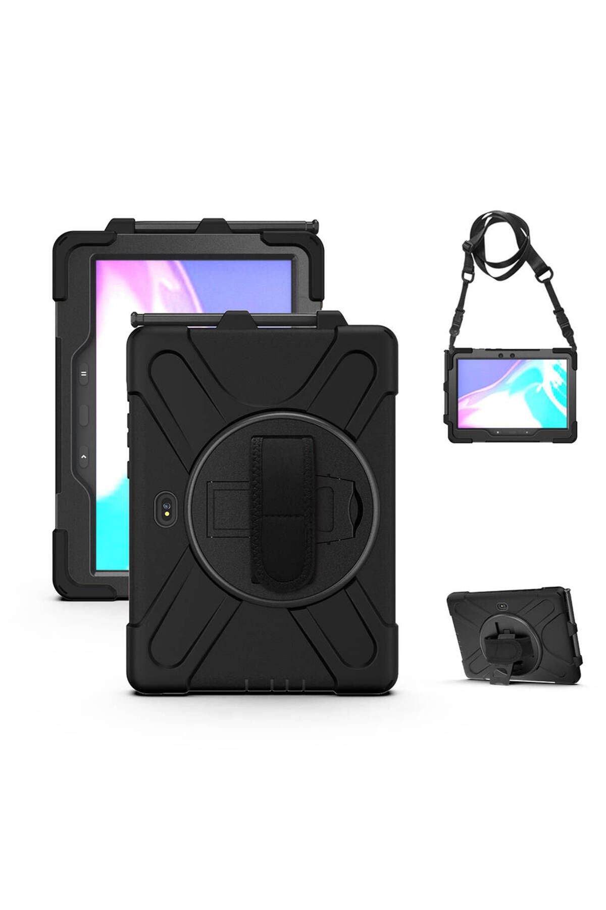Galaxy Tab Active Pro 10.1 T540 Zore Defender Tablet Silikon - Siyah