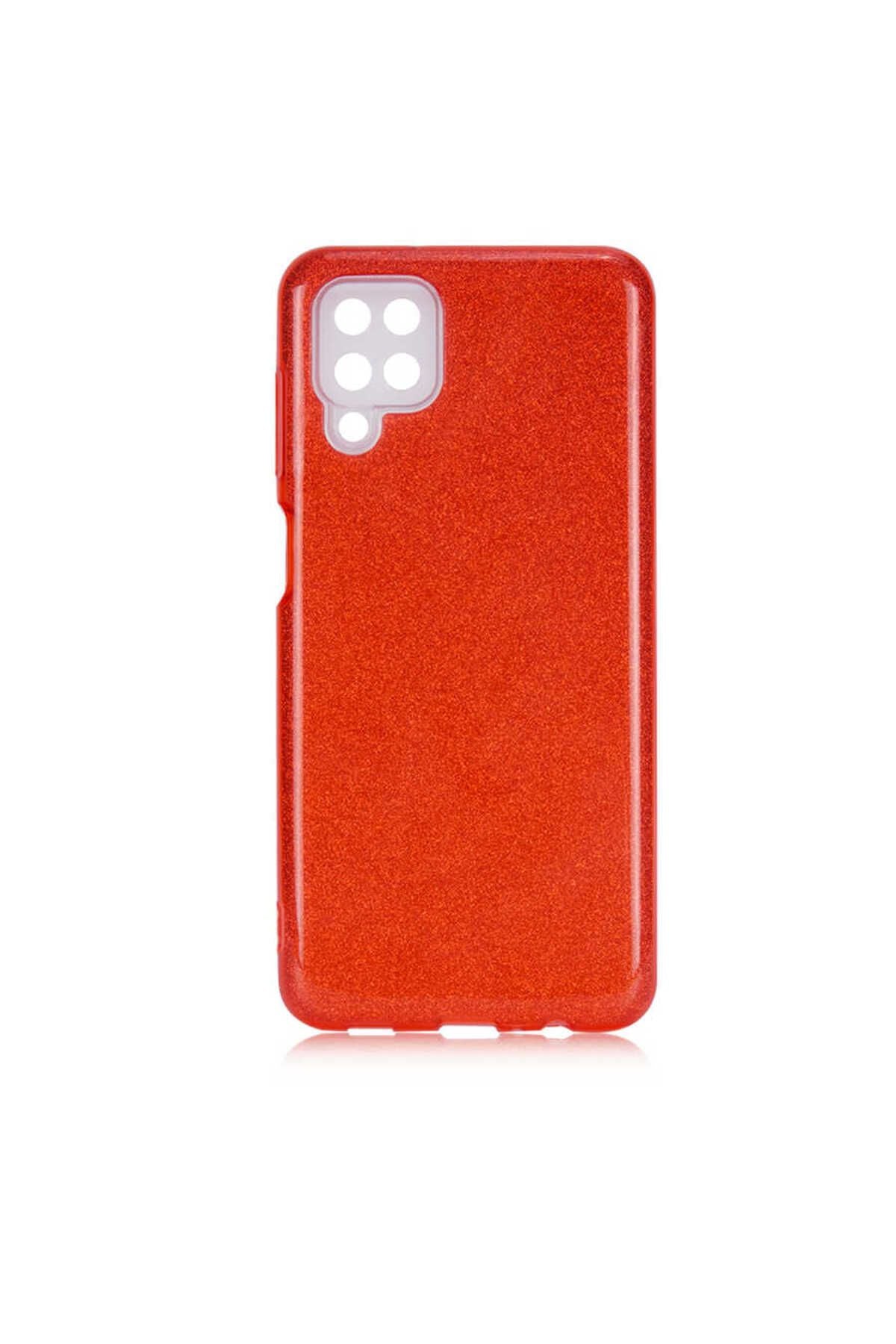 Galaxy A12 Kılıf WNX Shining Silikon - Kırmızı