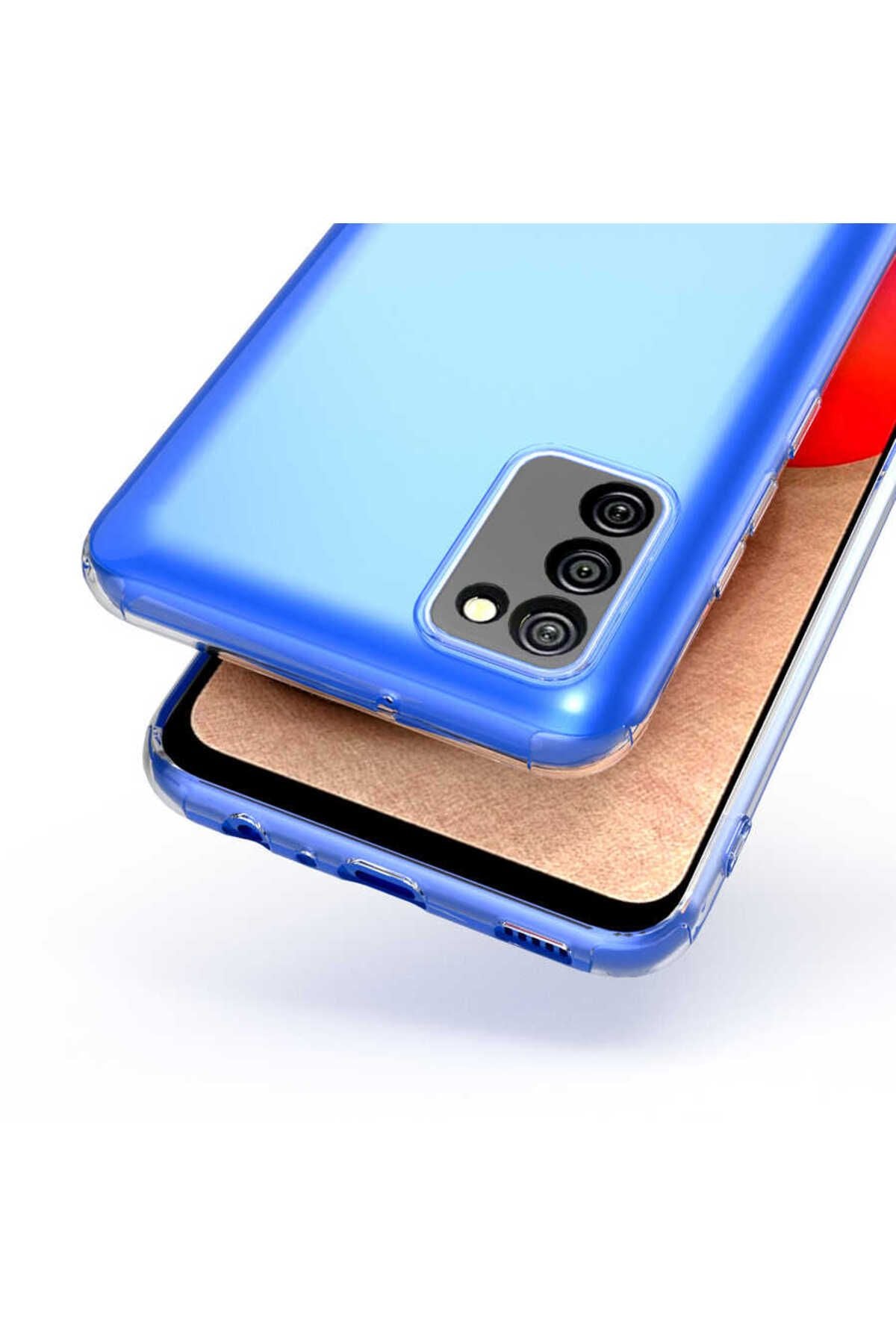 Galaxy A02S Kılıf RNTC Kamera Korumalı Süper Silikon Kapak - Renksiz
