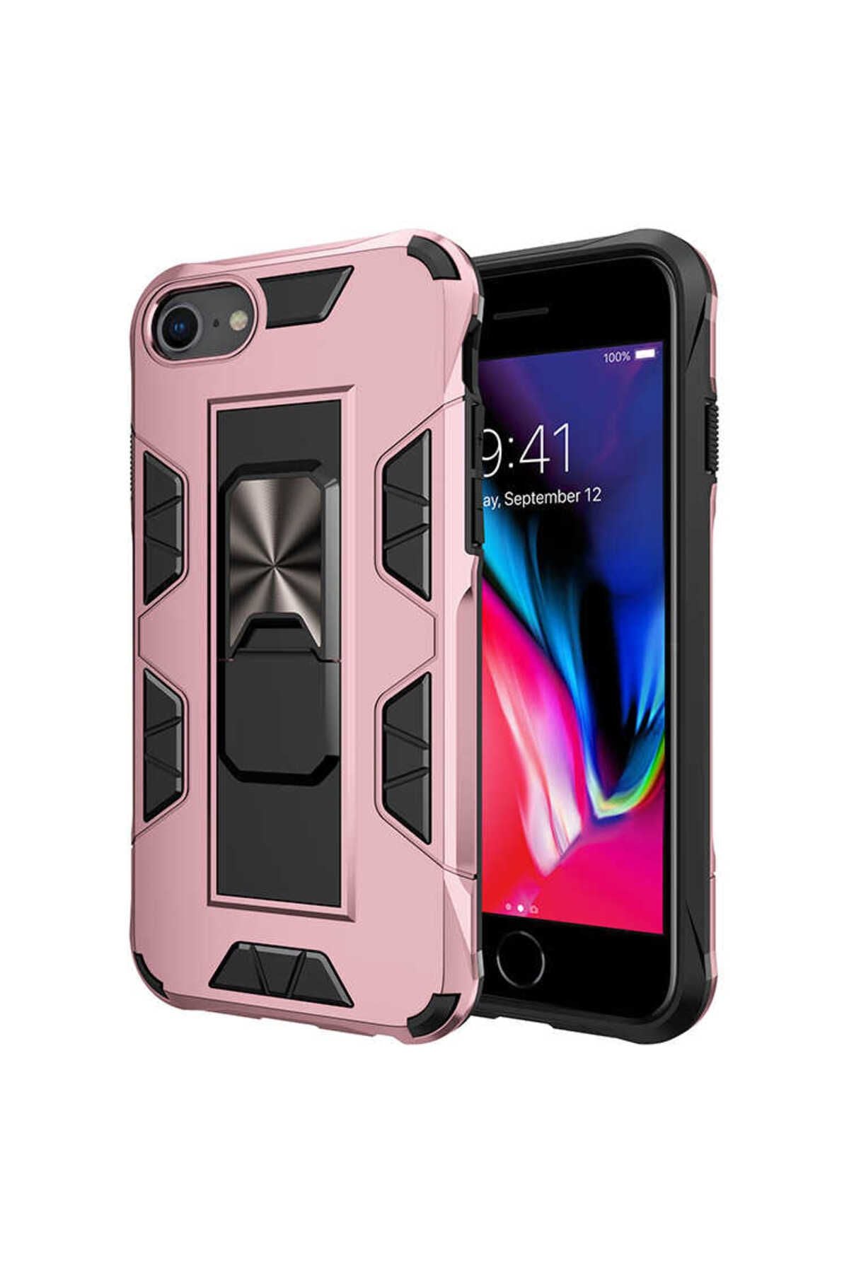 iPhone SE 2022 Kılıf Zore Volve Kapak - Rose Gold