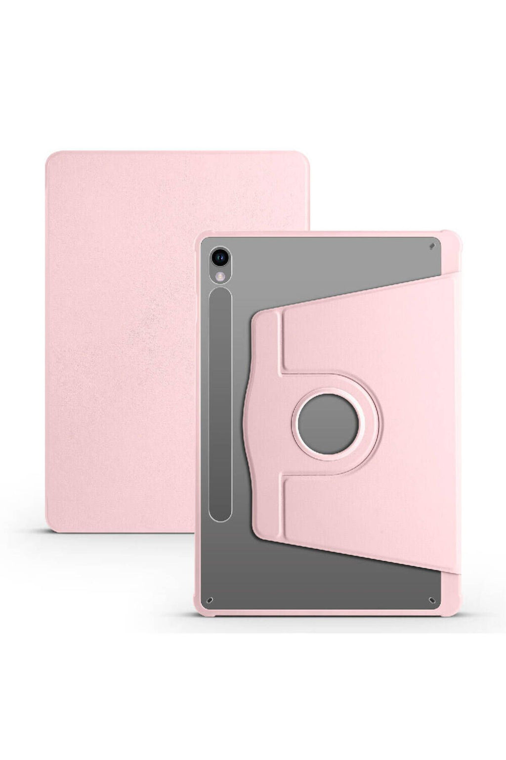 Galaxy Tab S9 Kılıf  Uyumlu Termik Kalem Bölmeli Dönebilen Standlı Kılıf-Lavendery Gray