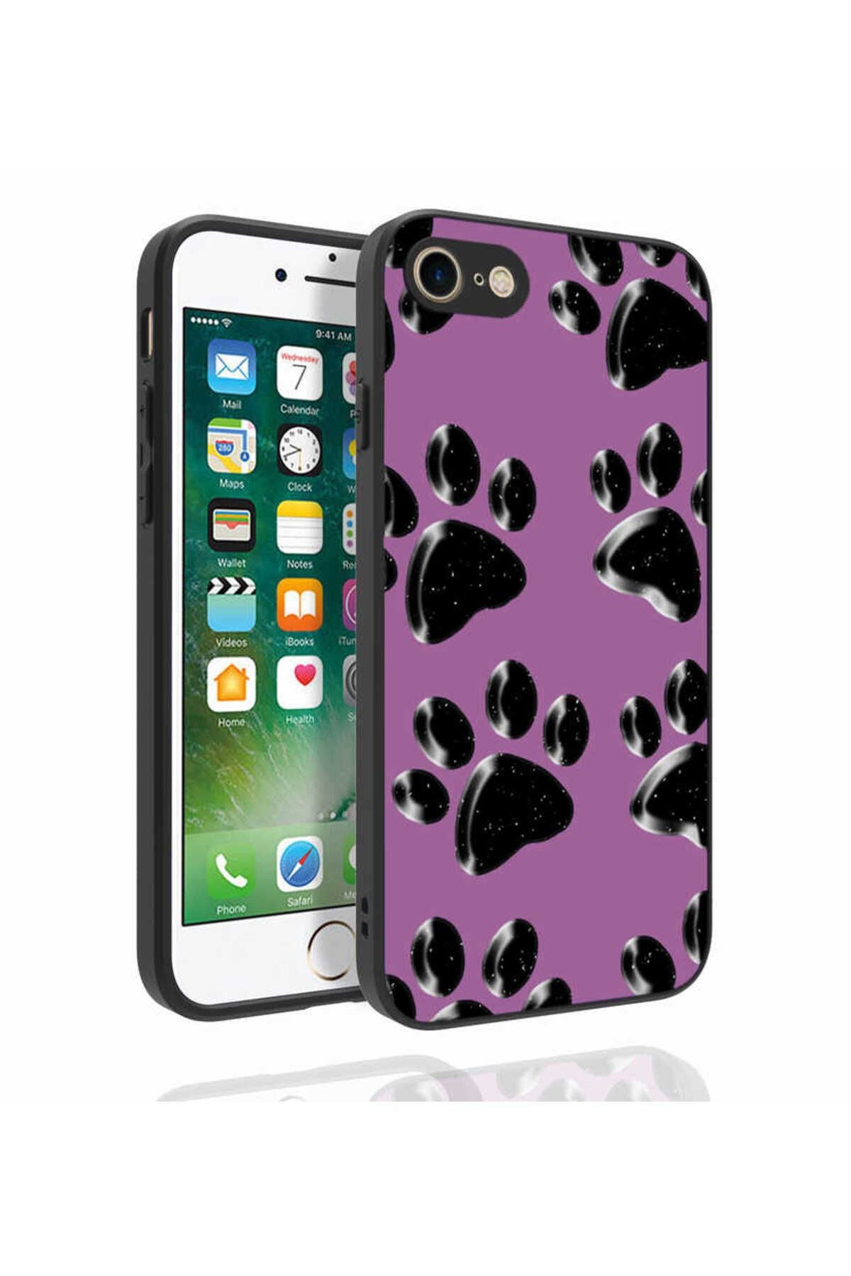 iPhone 8 Kılıf Desenli Kamera Korumalı Parlak Zore Nora Kapak - NO5