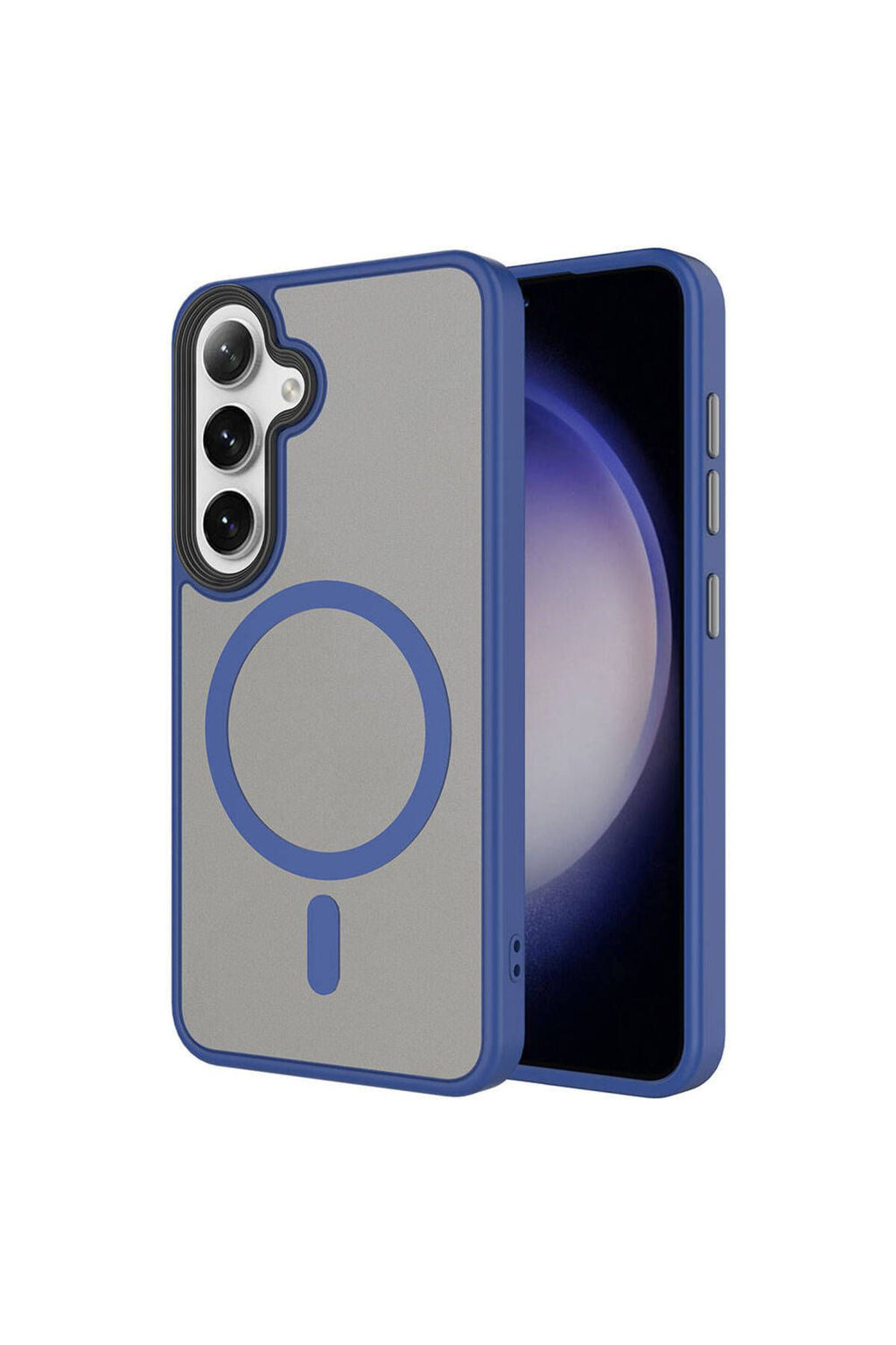 Galaxy S24 Plus Kılıf Sert PC Arka Yüzey Wireless Şarj Özellikli Zore Flet Magsafe Kapak - Lila