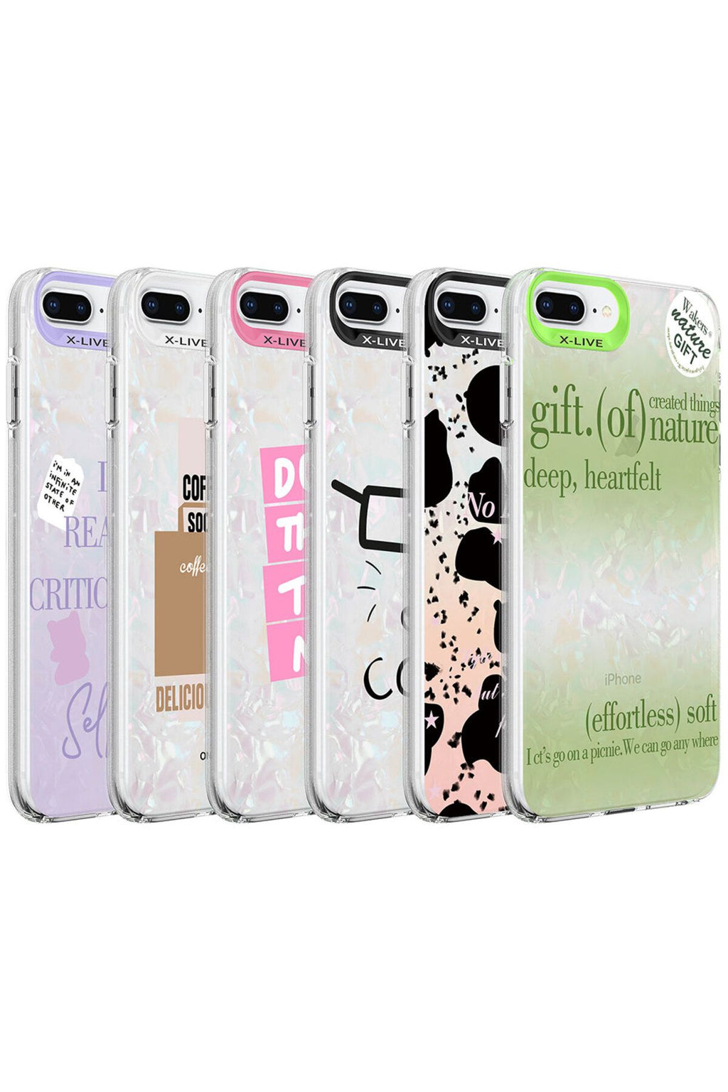 iPhone 8 Plus Kılıf Mermer Desenli Zore Marbello Kapak - Yeşil