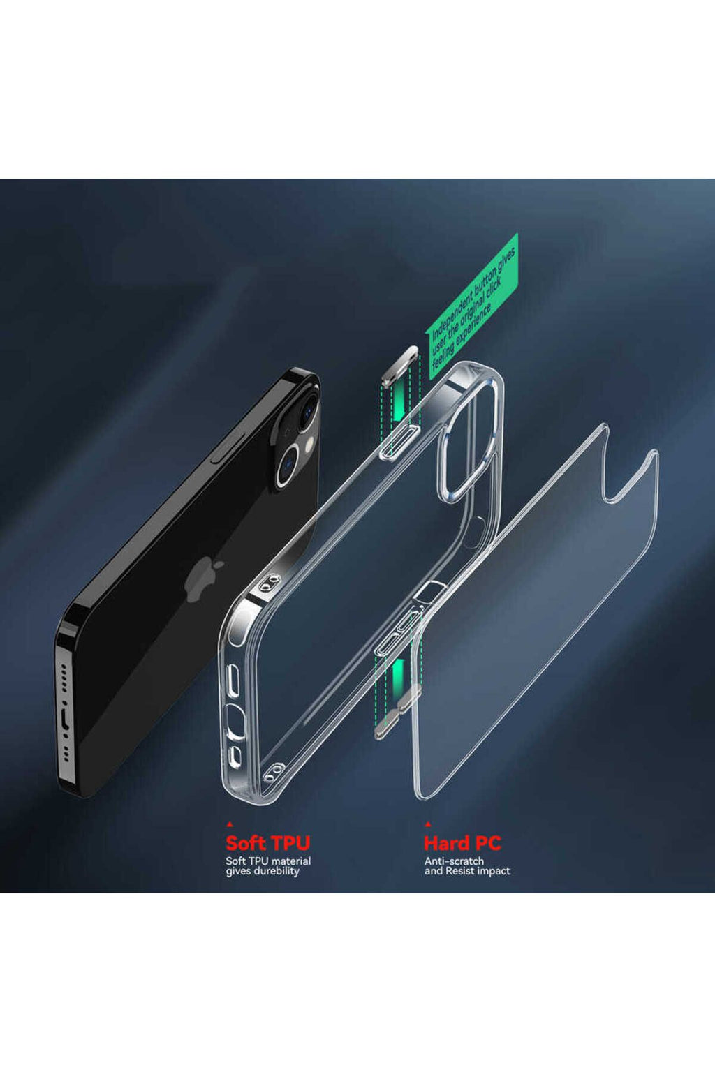 iPhone 14 Uyumlu Zore Forst Kılıf-Renksiz