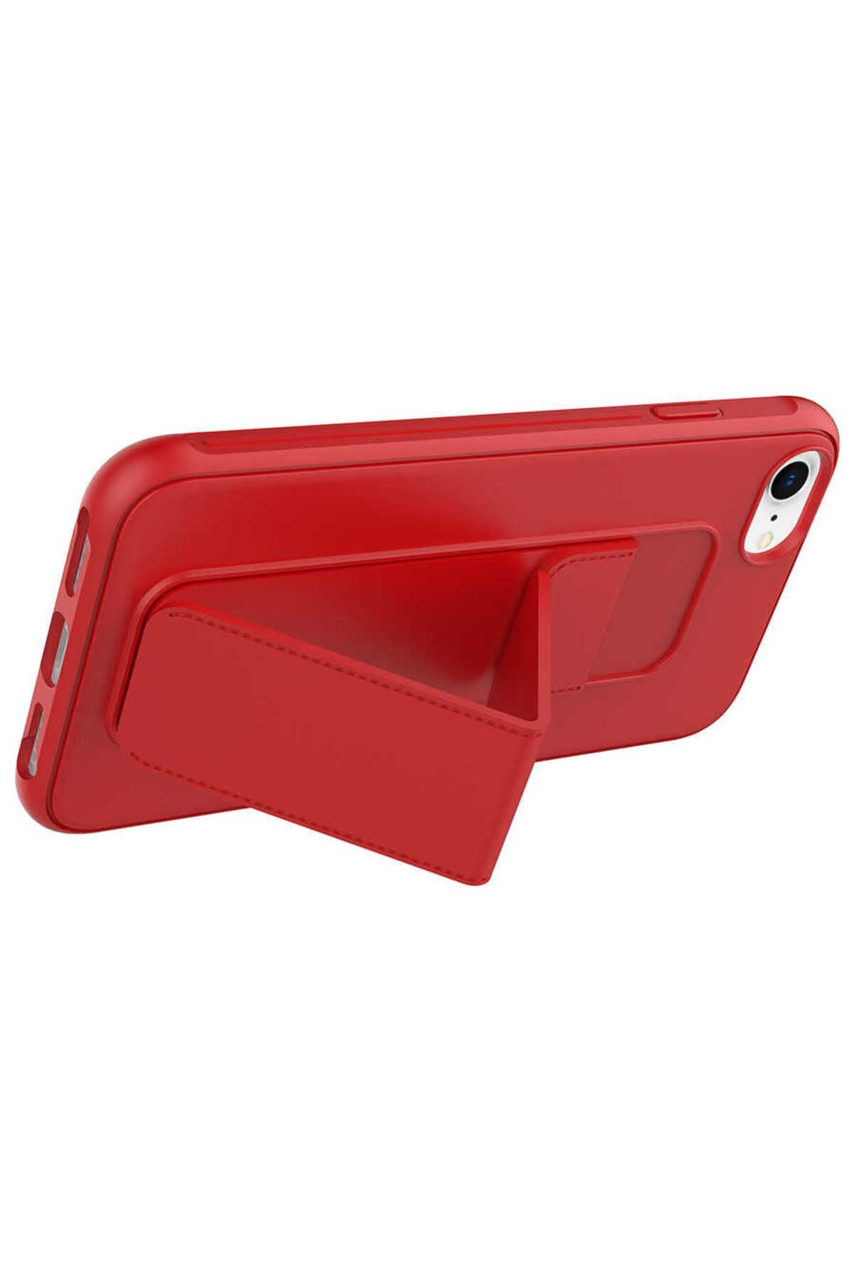 iPhone SE 2022 Uyumlu Zore Qstand Kılıf-Lila
