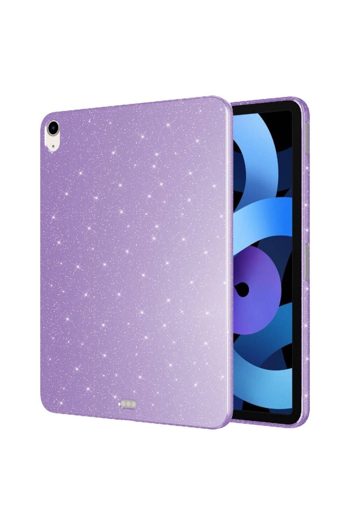 iPad Air 11 2024 Simli Parlak Görünümlü Uyumlu Zore Tablet Koton Kılıf-Gümüş